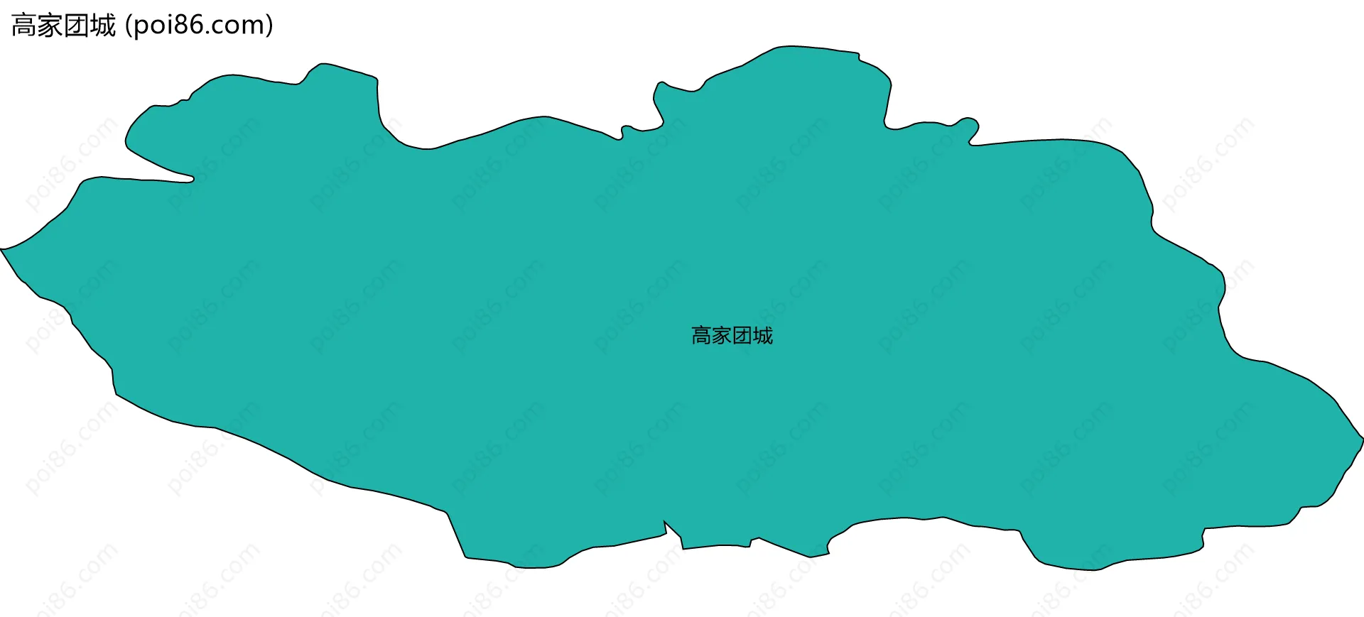 高家团城边界地图