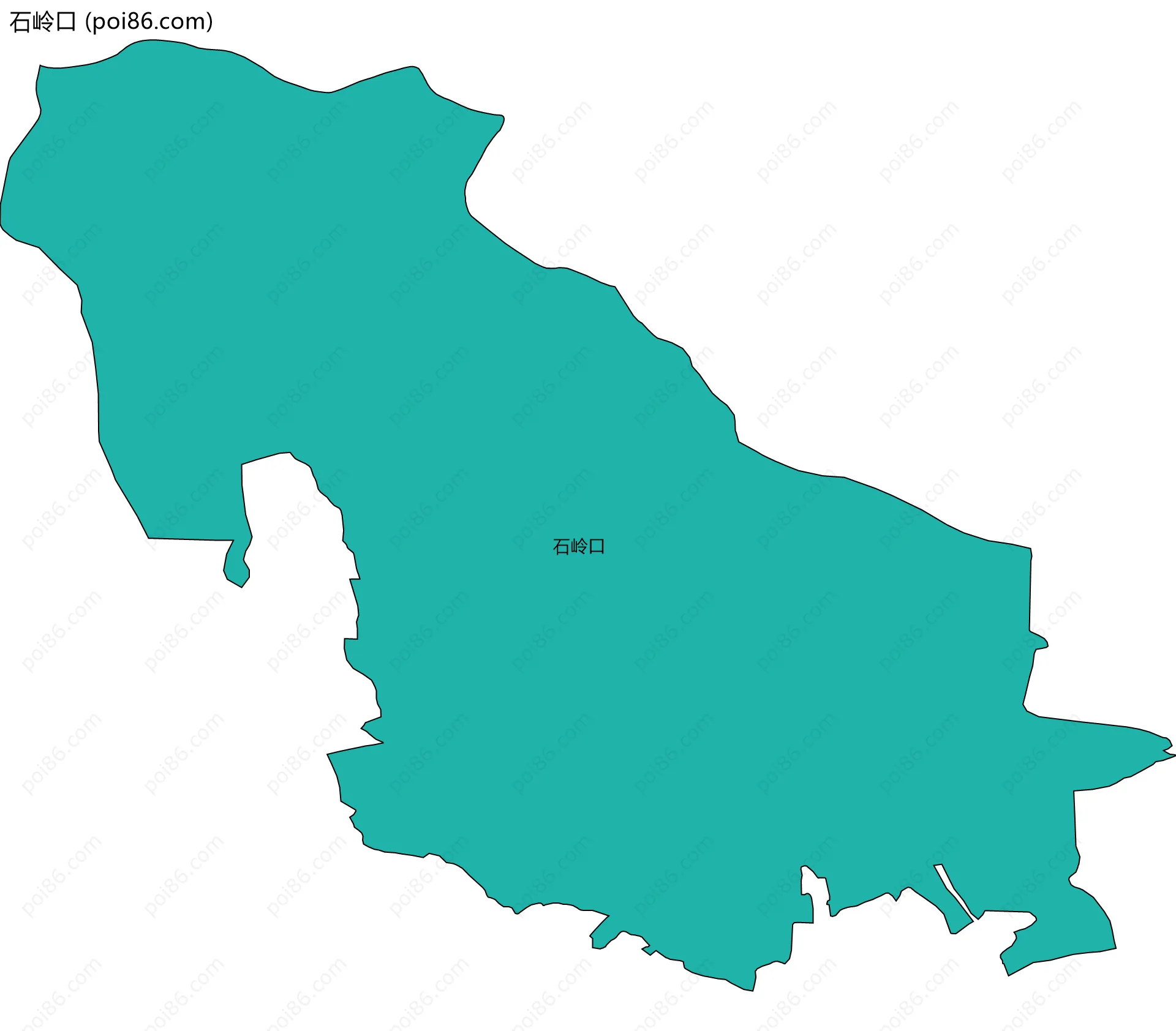 石岭口边界地图