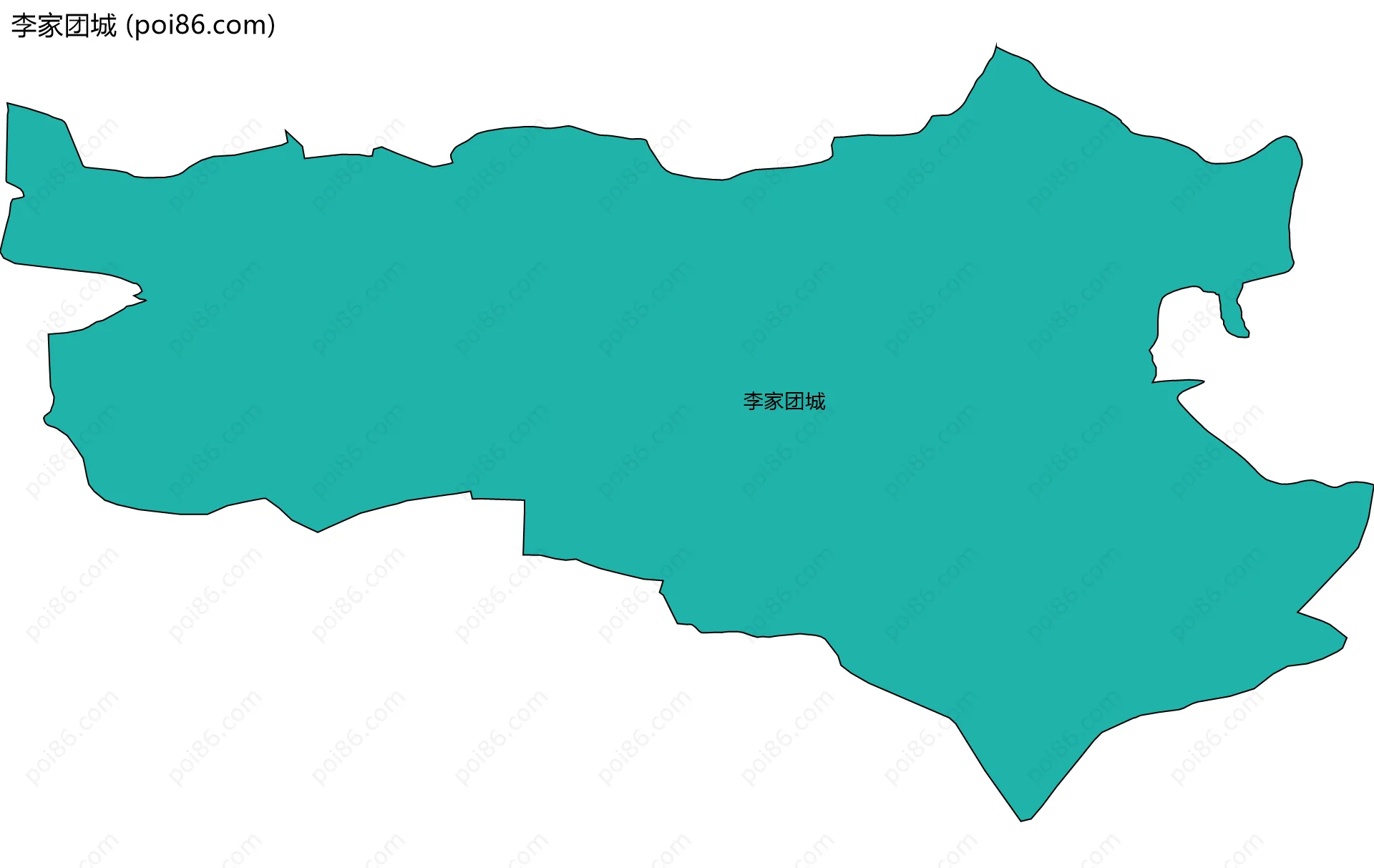 李家团城边界地图