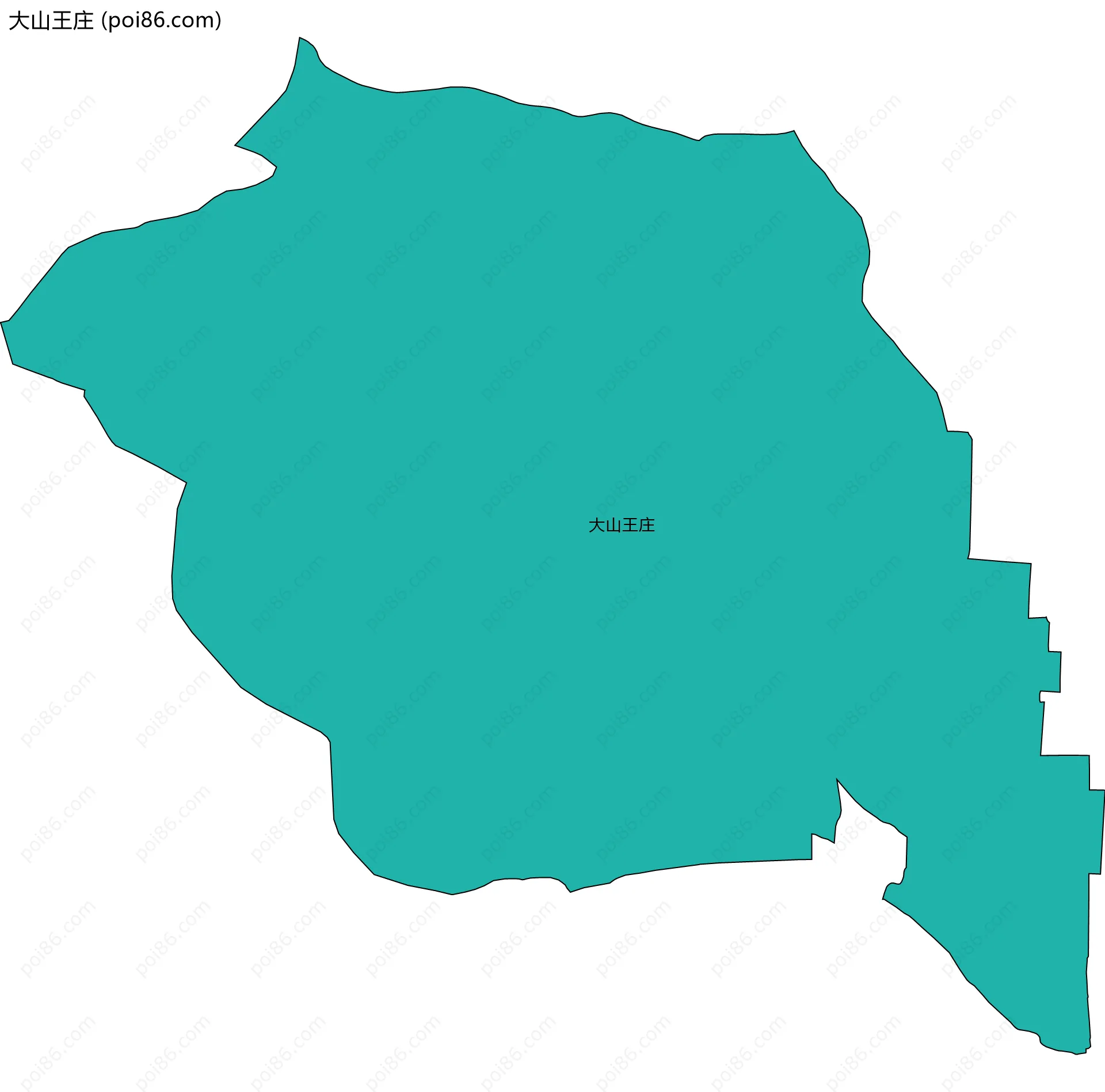 大山王庄边界地图