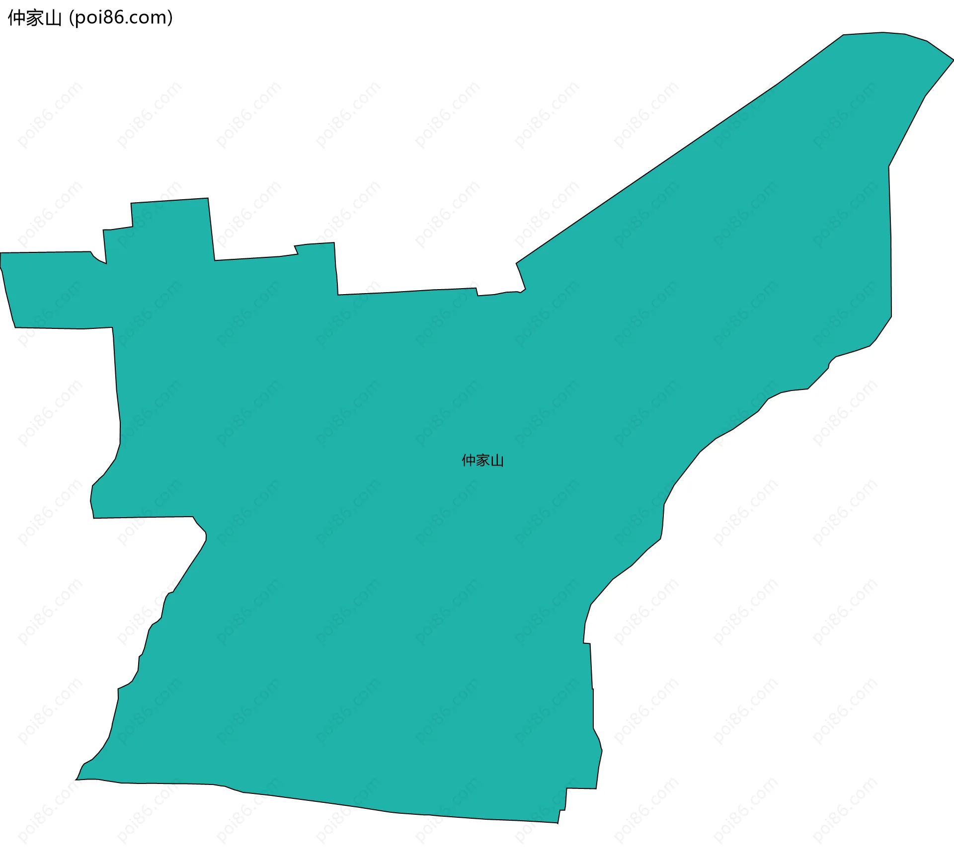 仲家山边界地图
