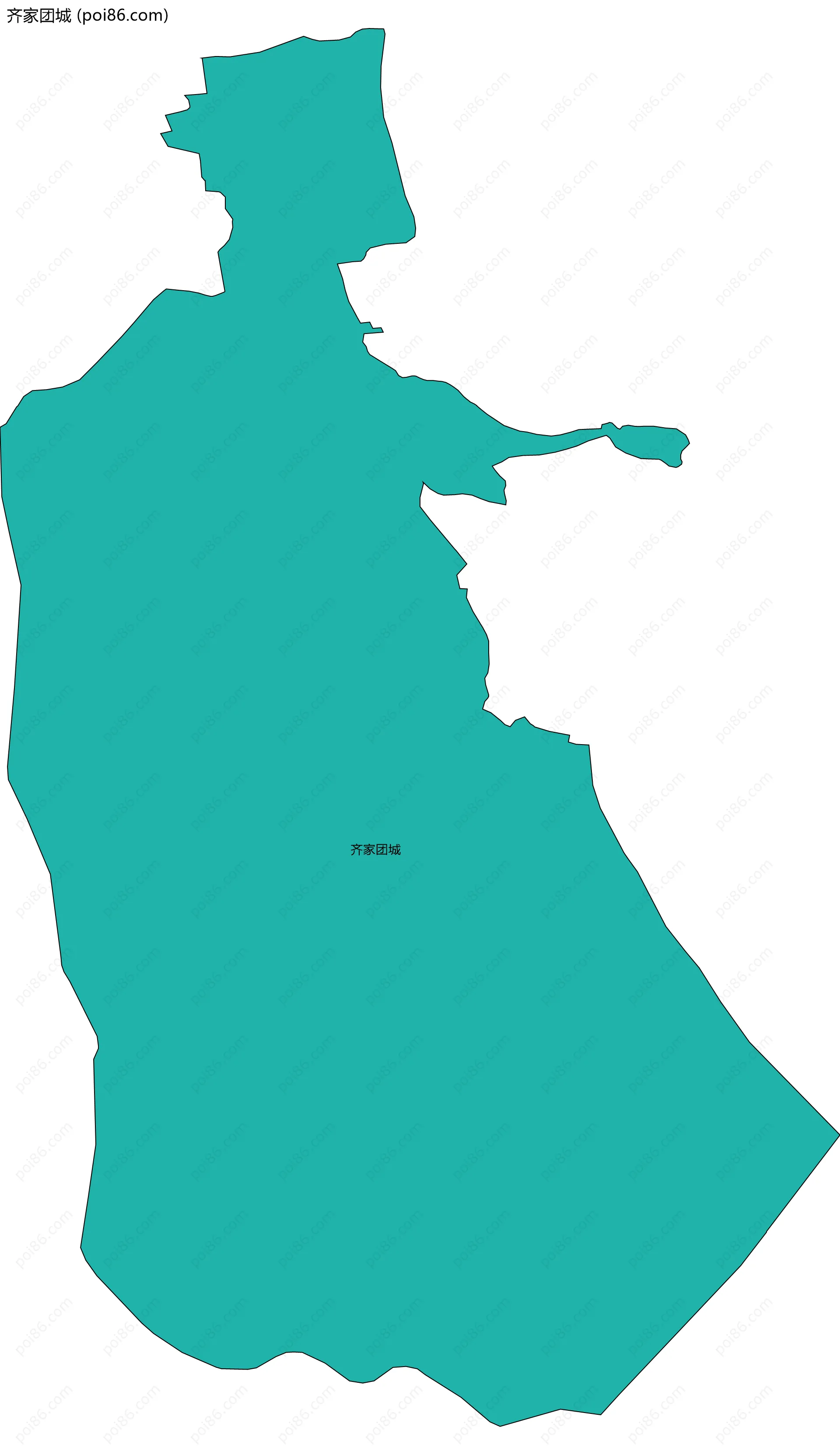 齐家团城边界地图