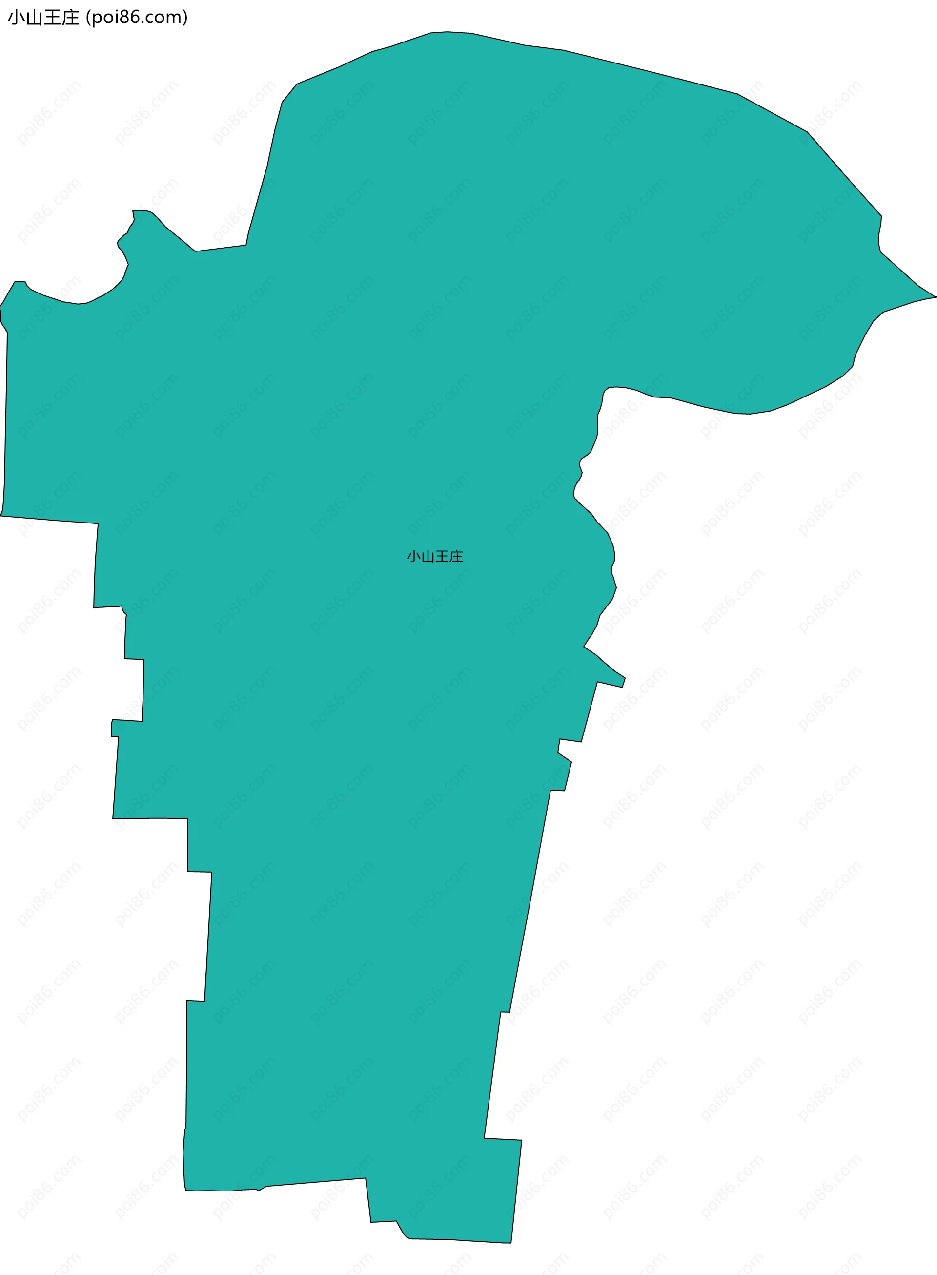 小山王庄边界地图