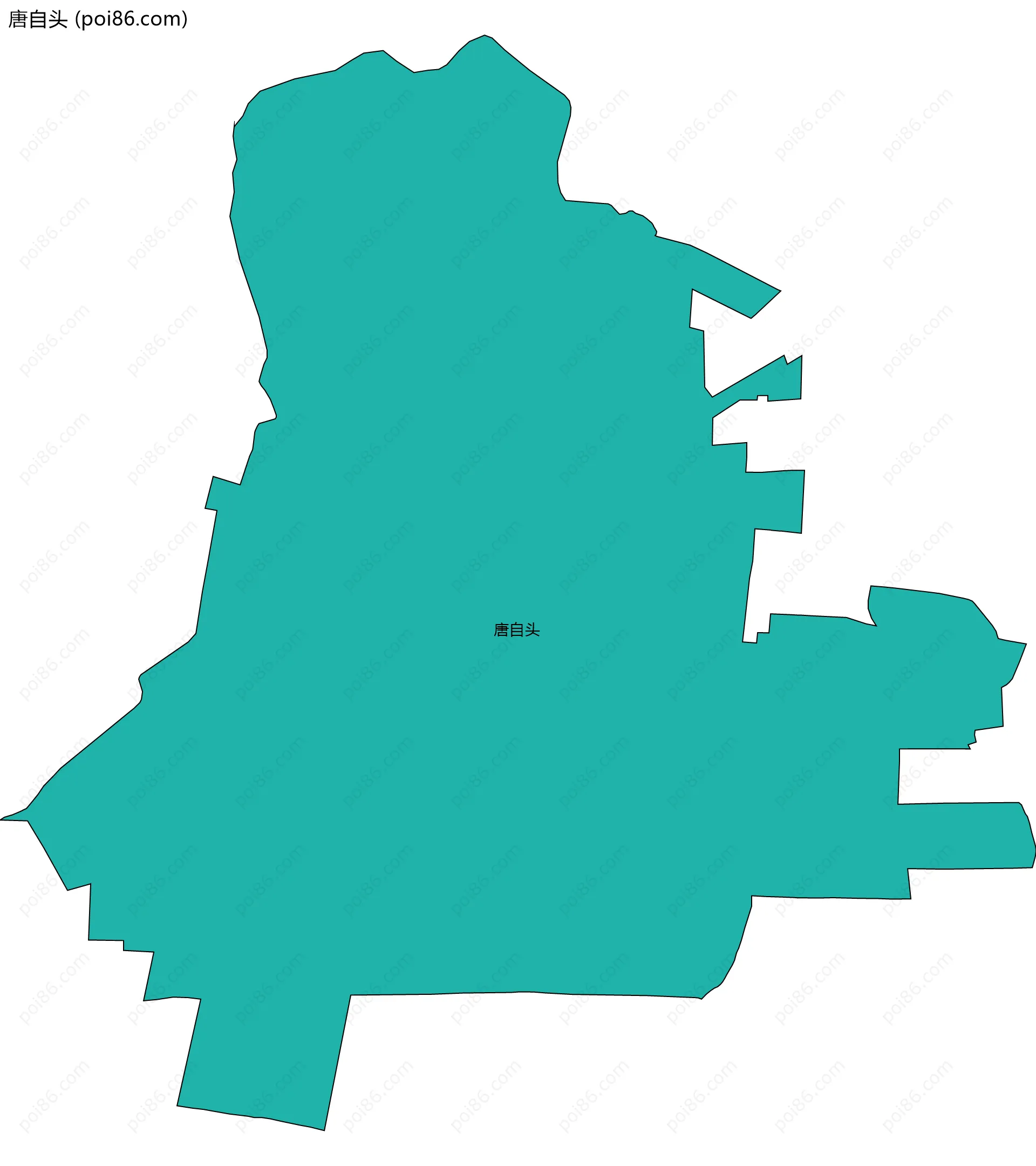 唐自头边界地图