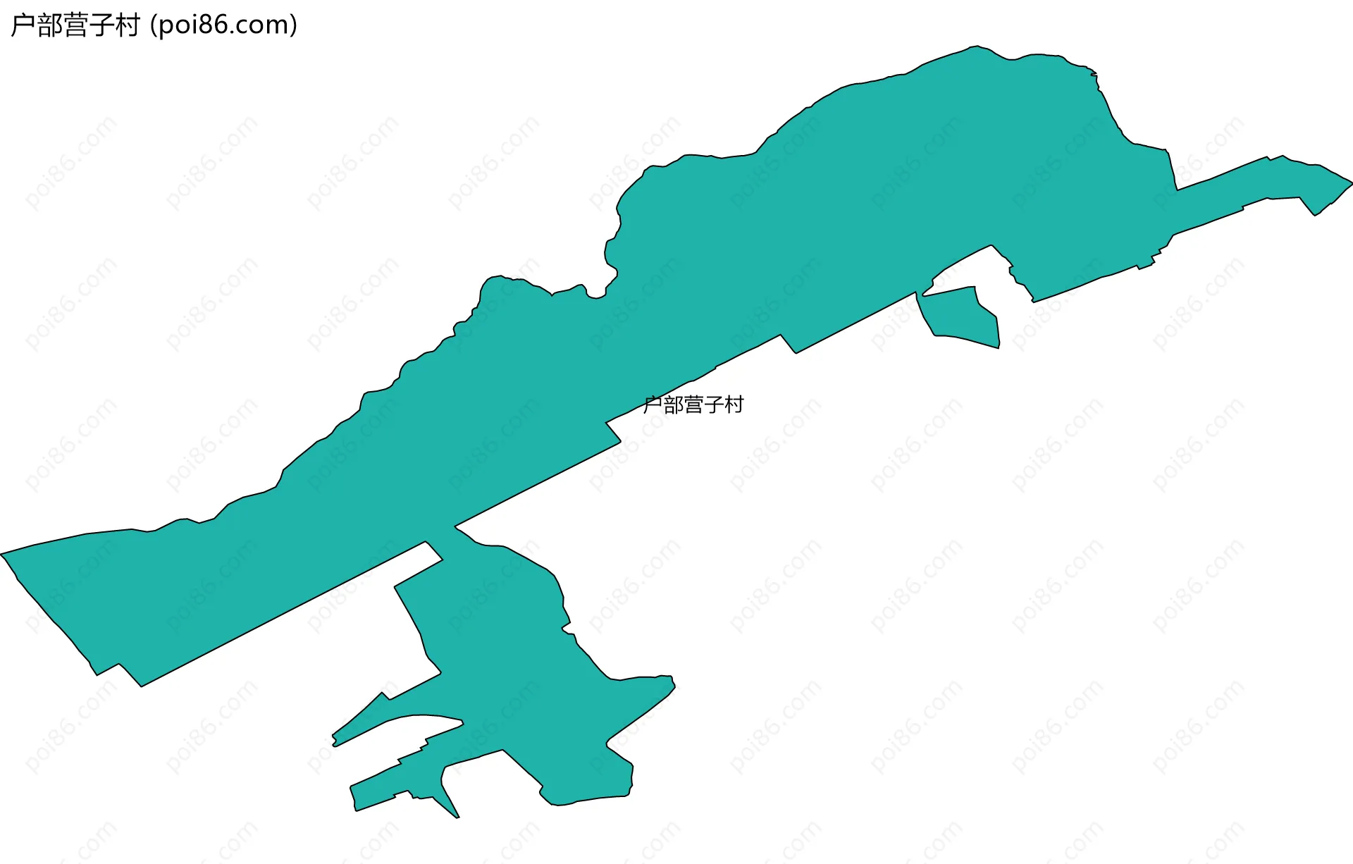 户部营子村边界地图