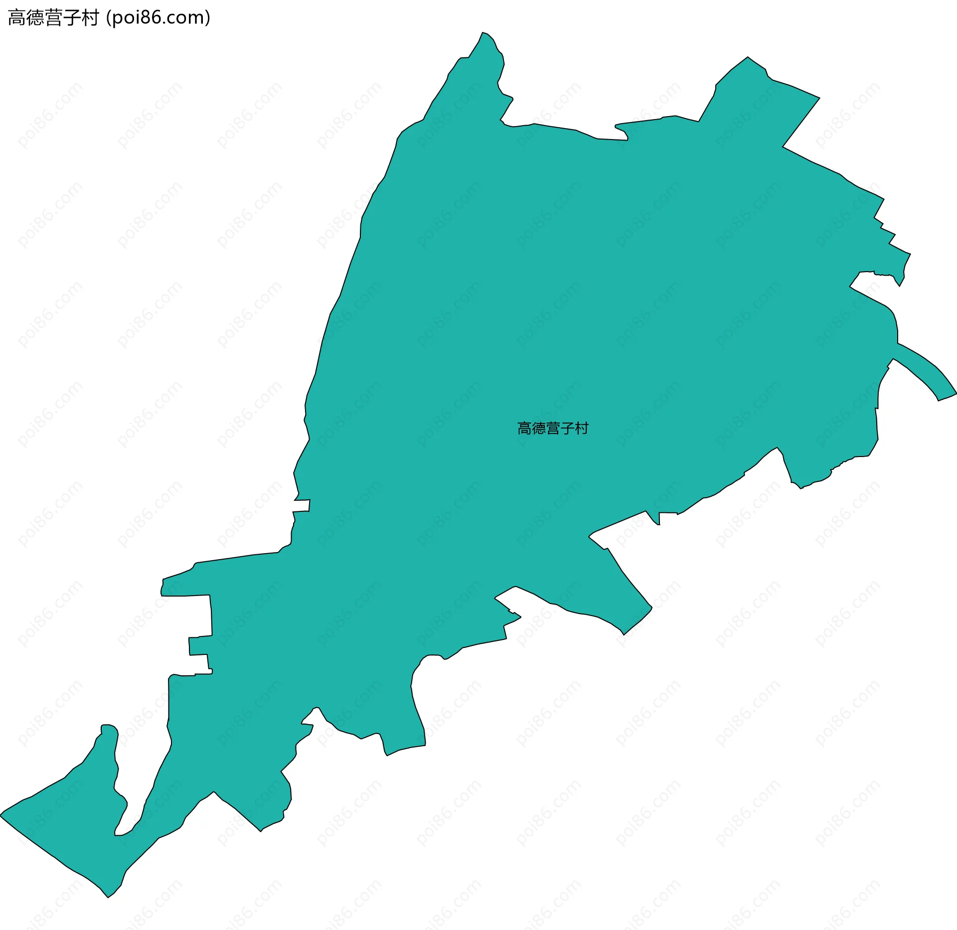 高德营子村边界地图