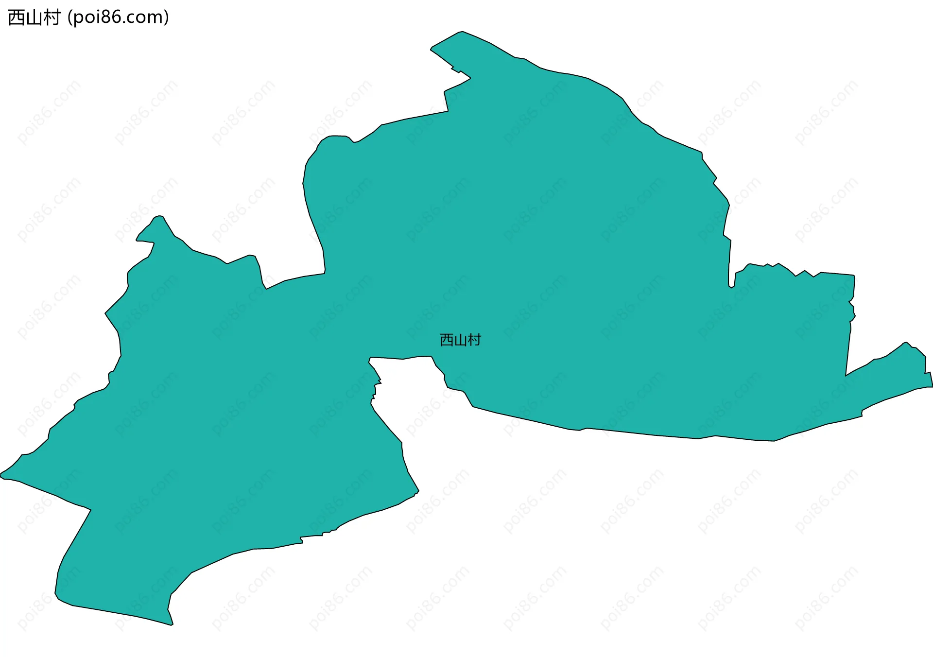 西山村边界地图