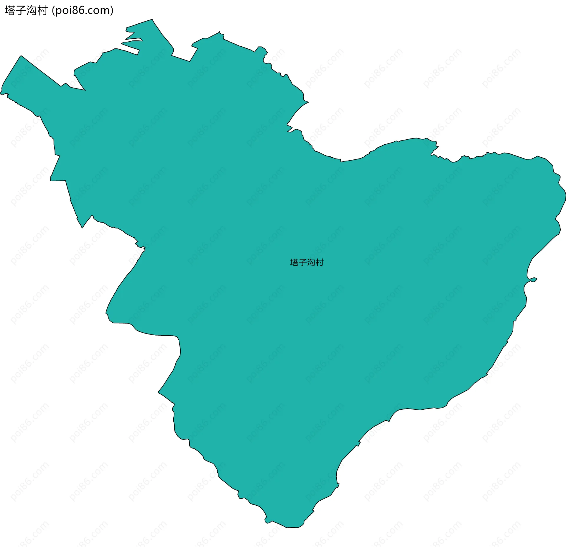 塔子沟村边界地图