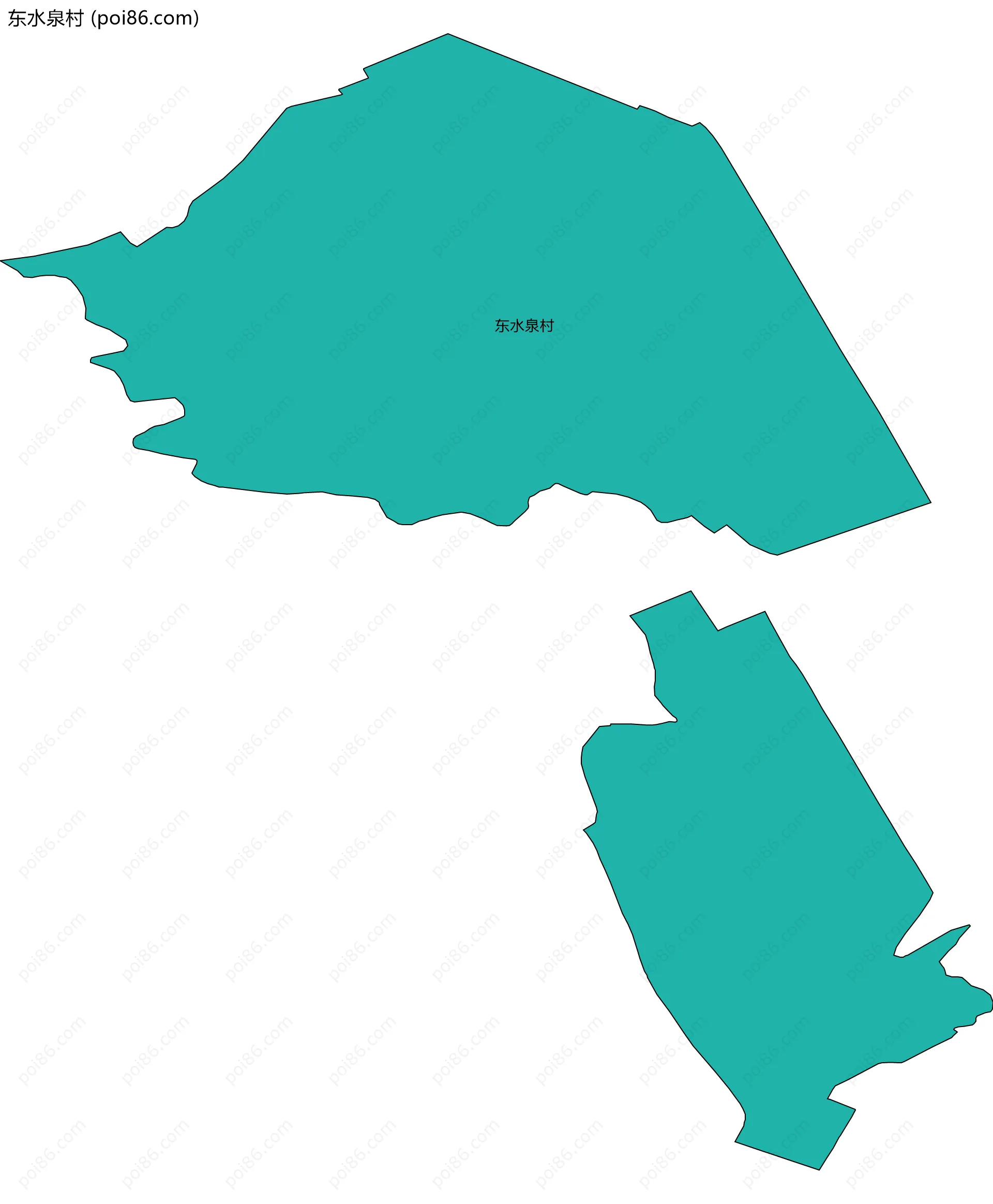 东水泉村边界地图