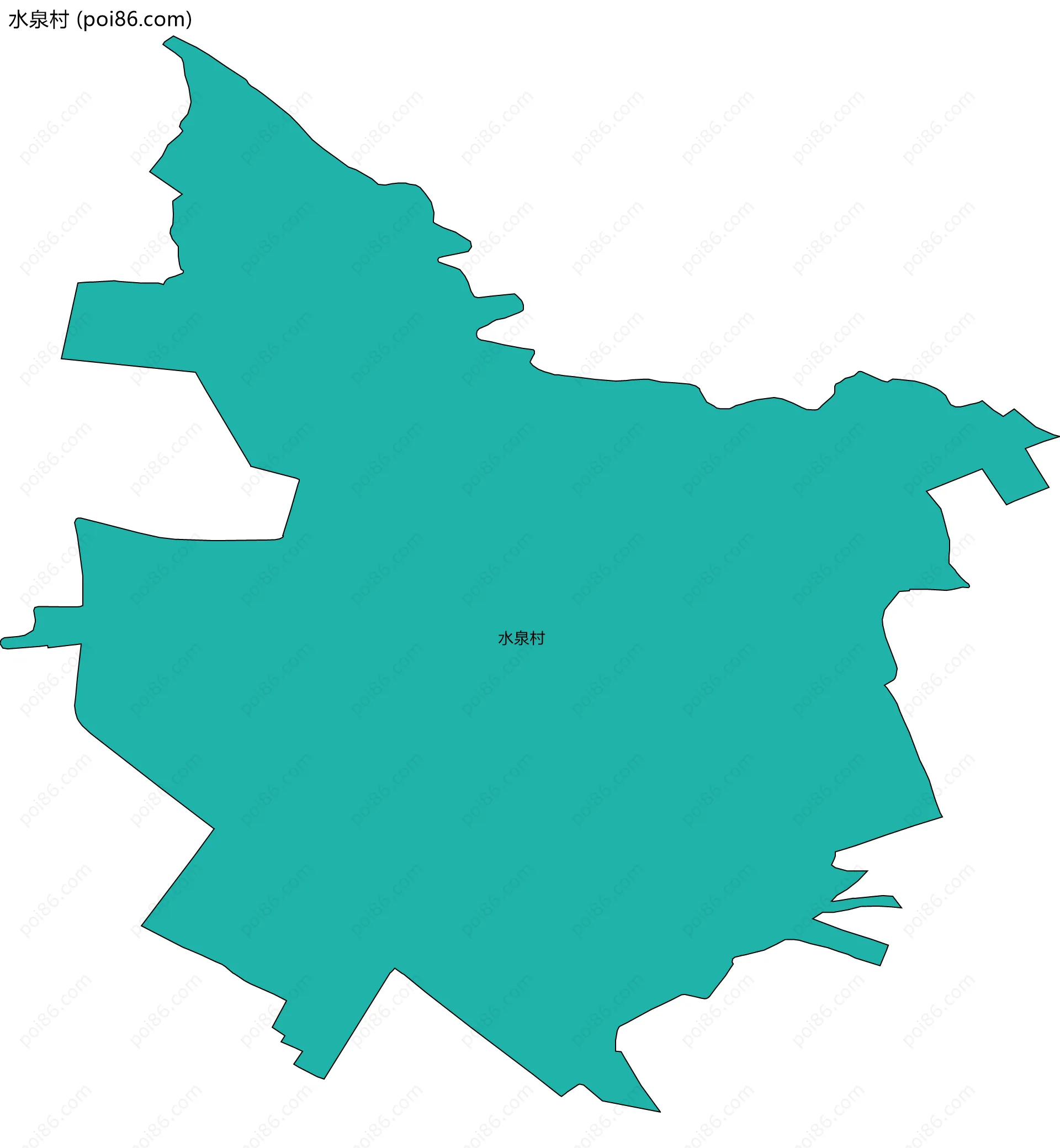 水泉村边界地图