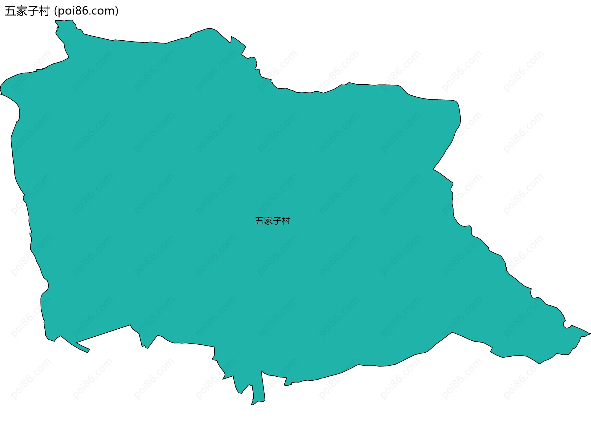 五家子村边界地图