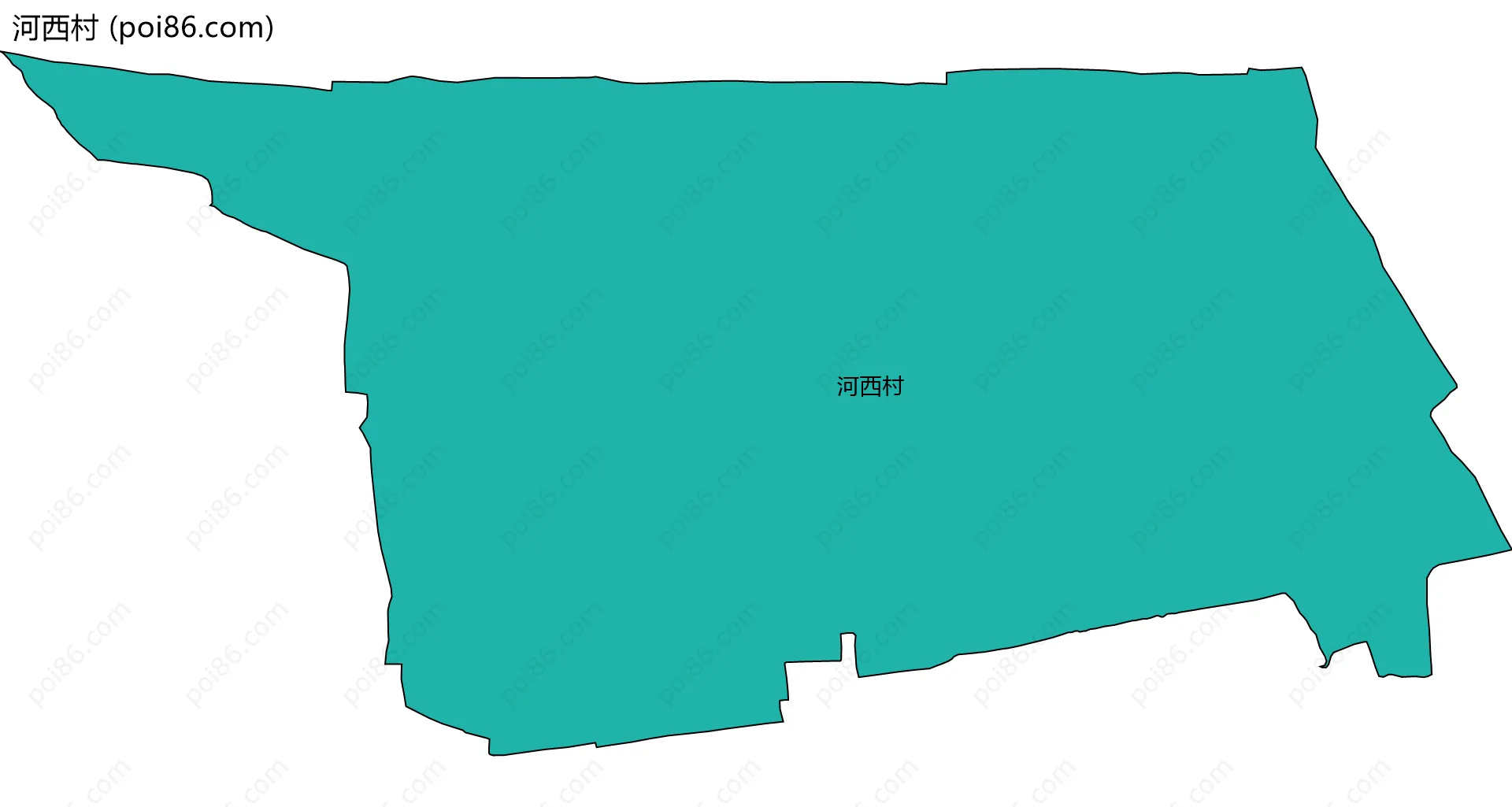 河西村边界地图