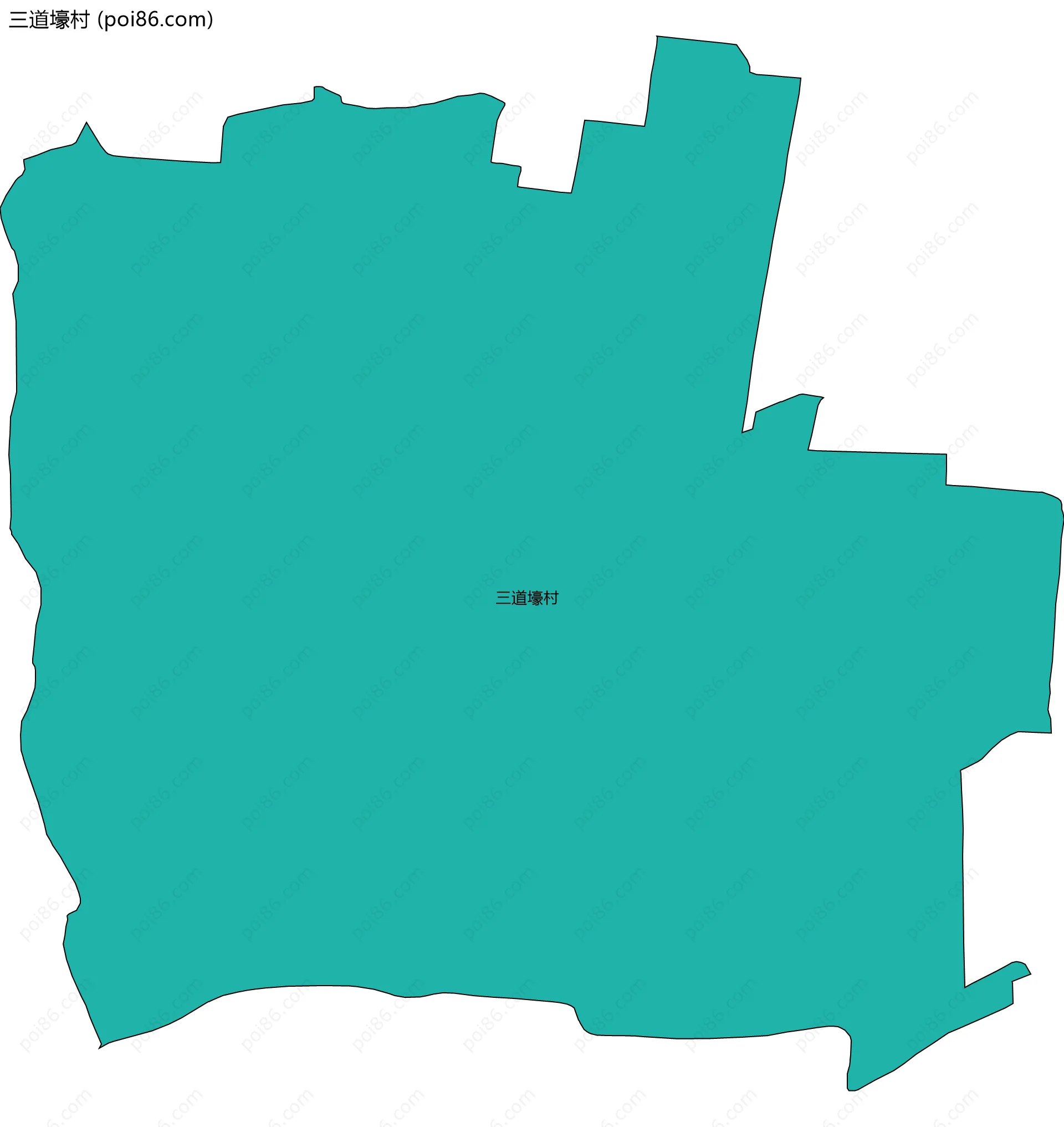 三道壕村边界地图