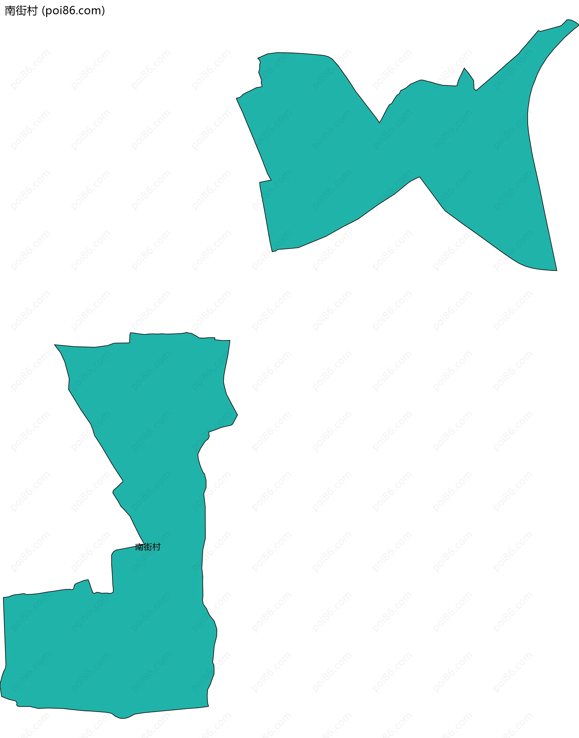 南街村边界地图