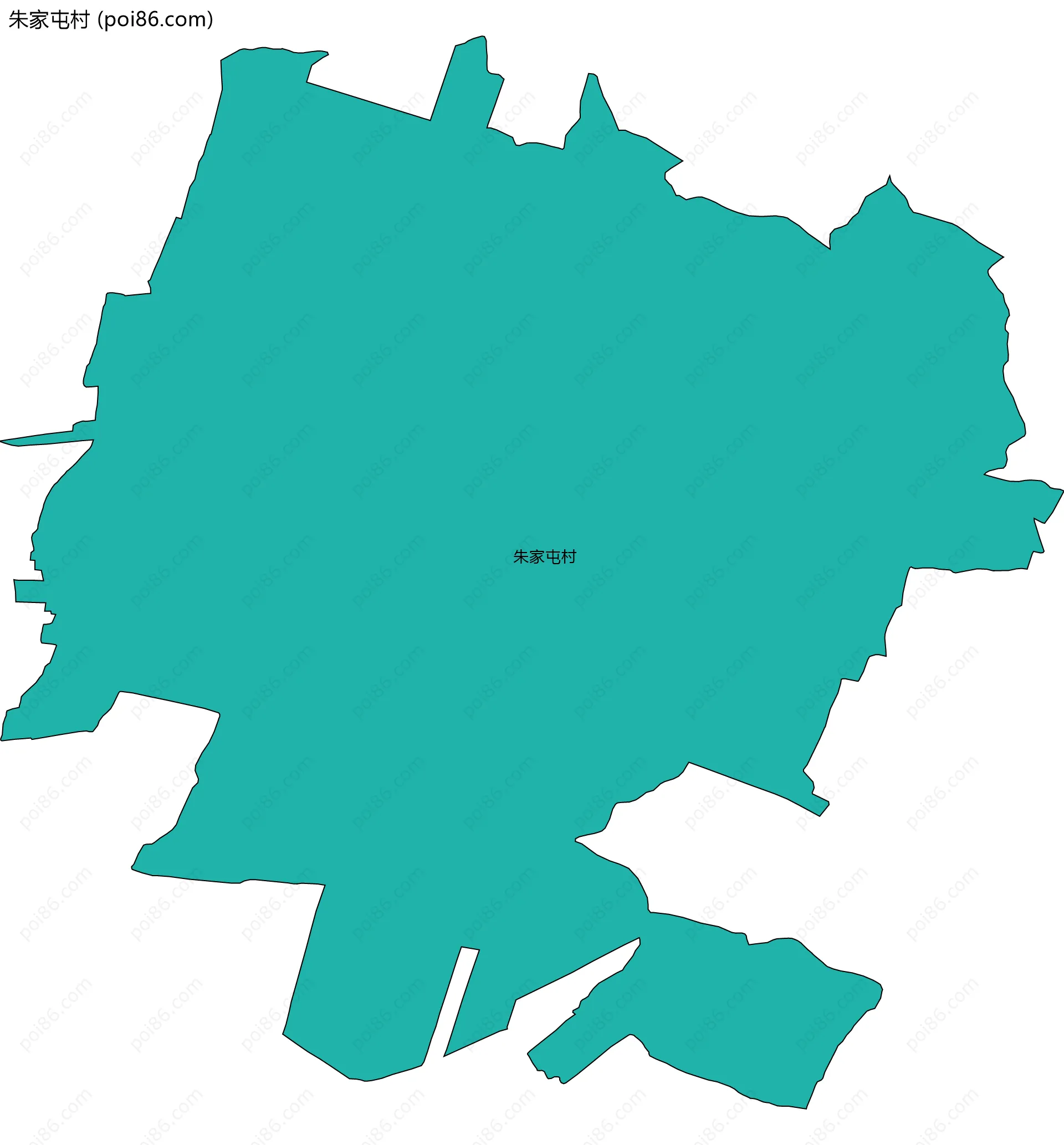 朱家屯村边界地图