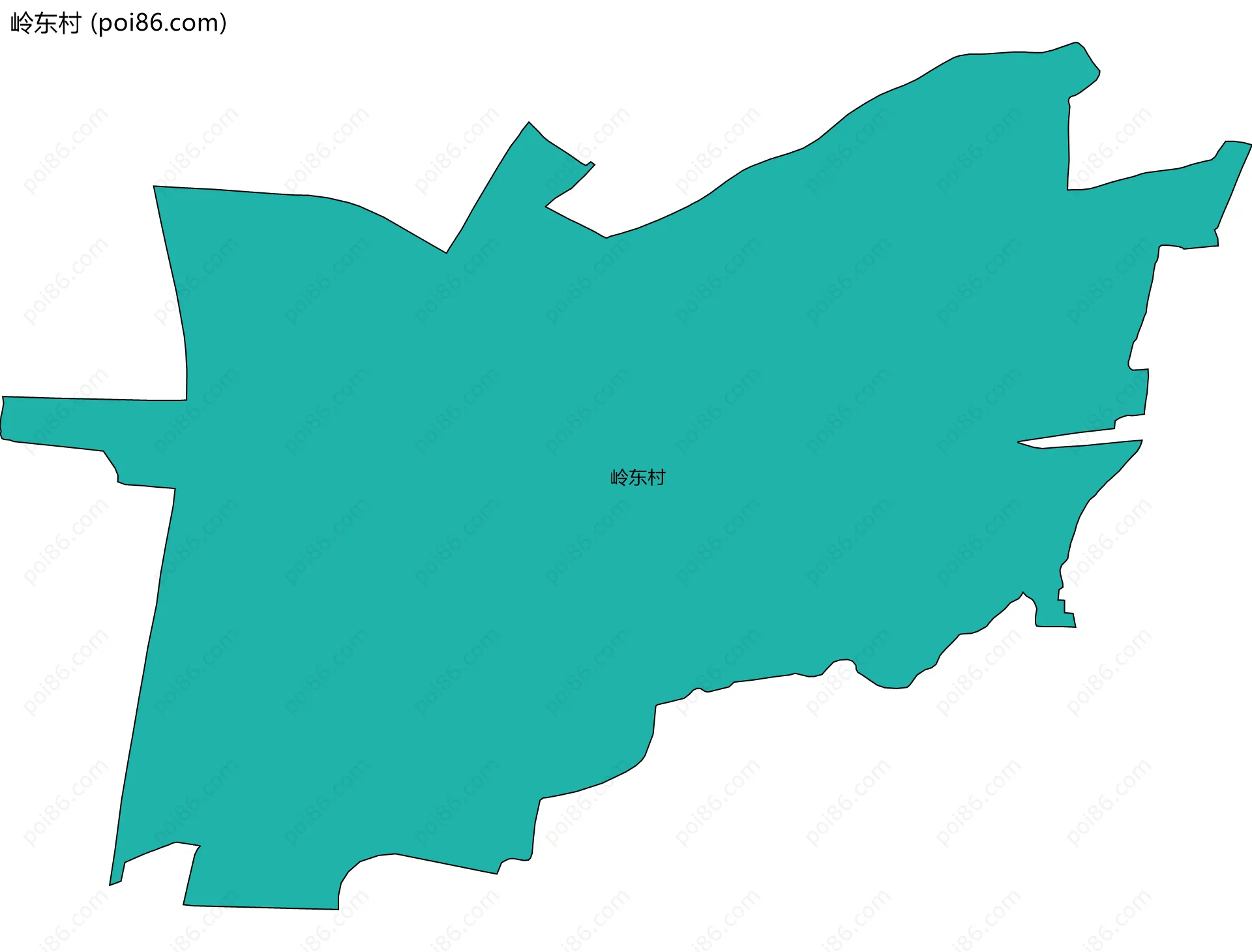 岭东村边界地图