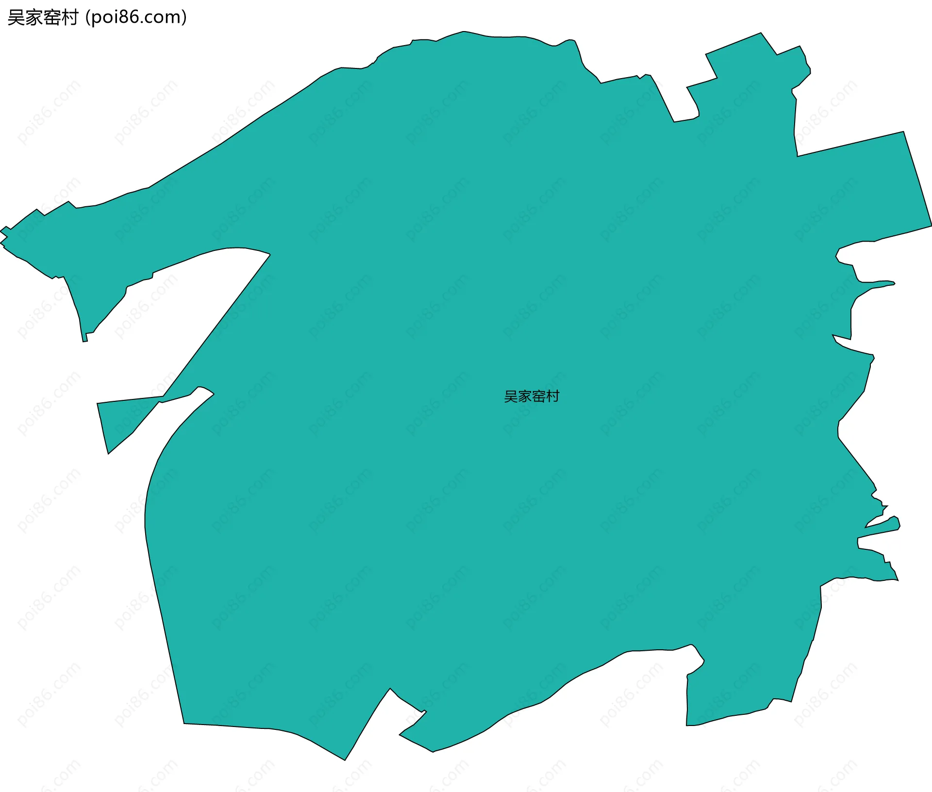 吴家窑村边界地图