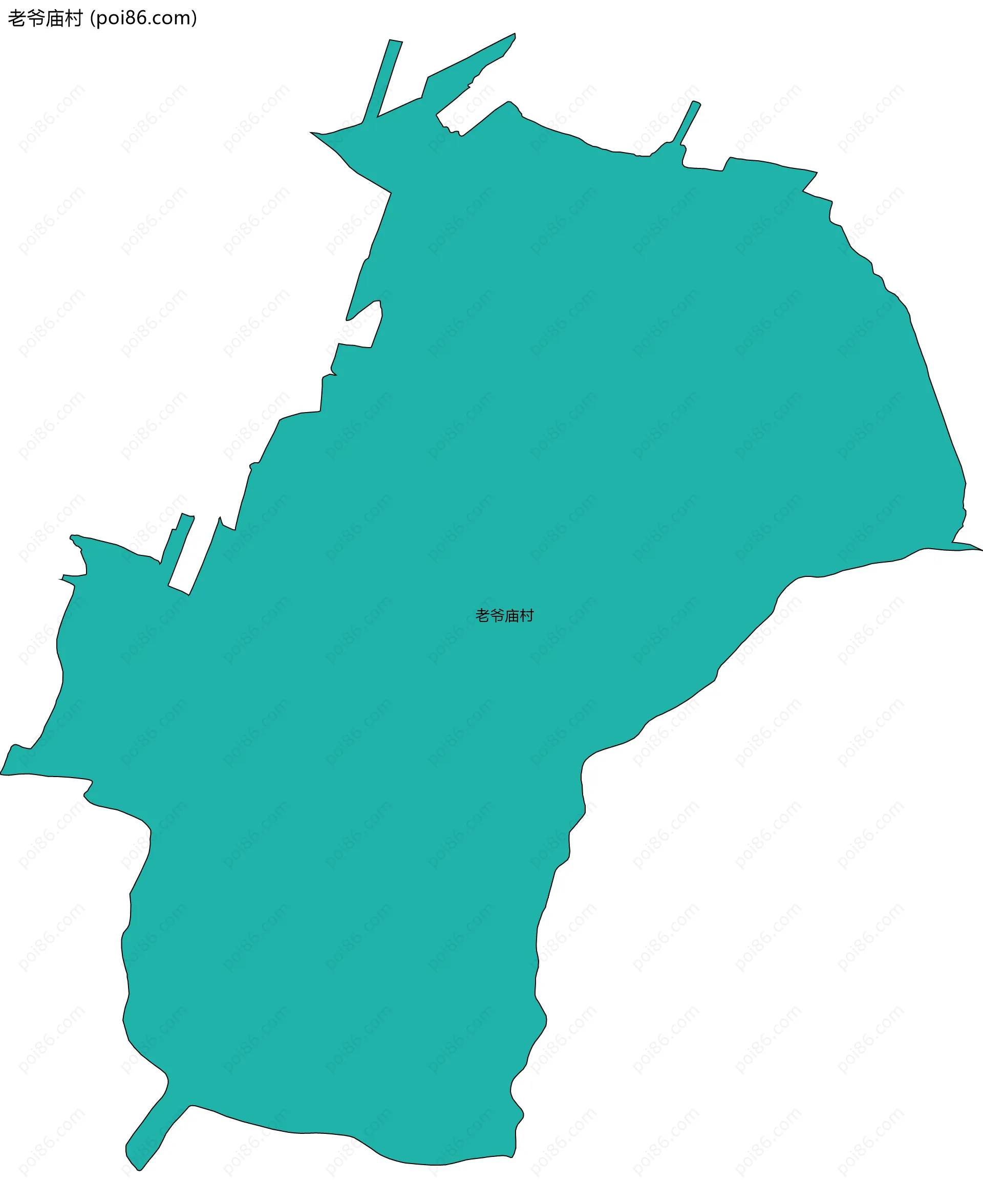 老爷庙村边界地图