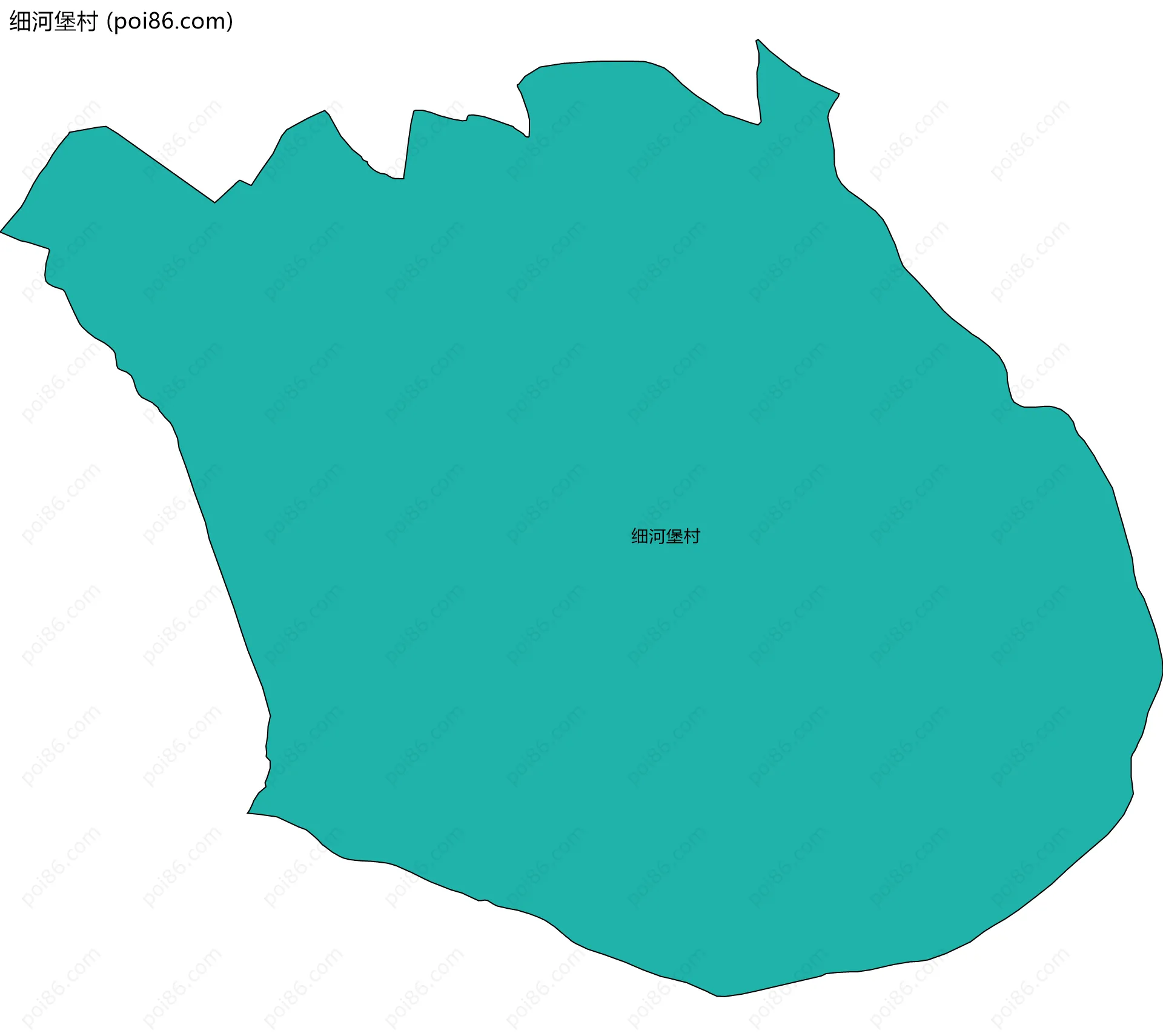 细河堡村边界地图