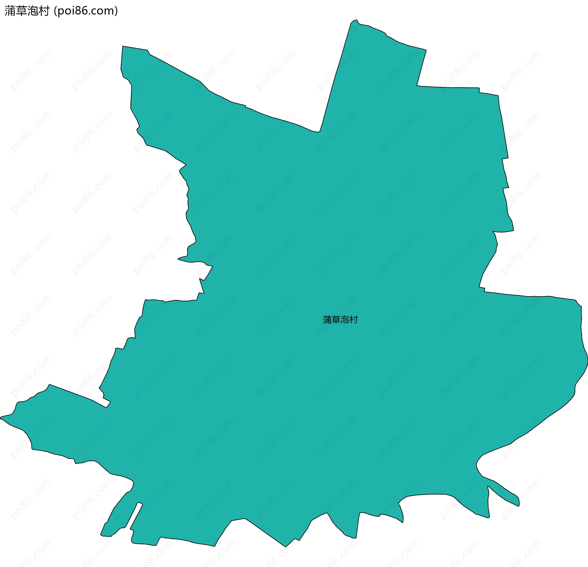 蒲草泡村边界地图