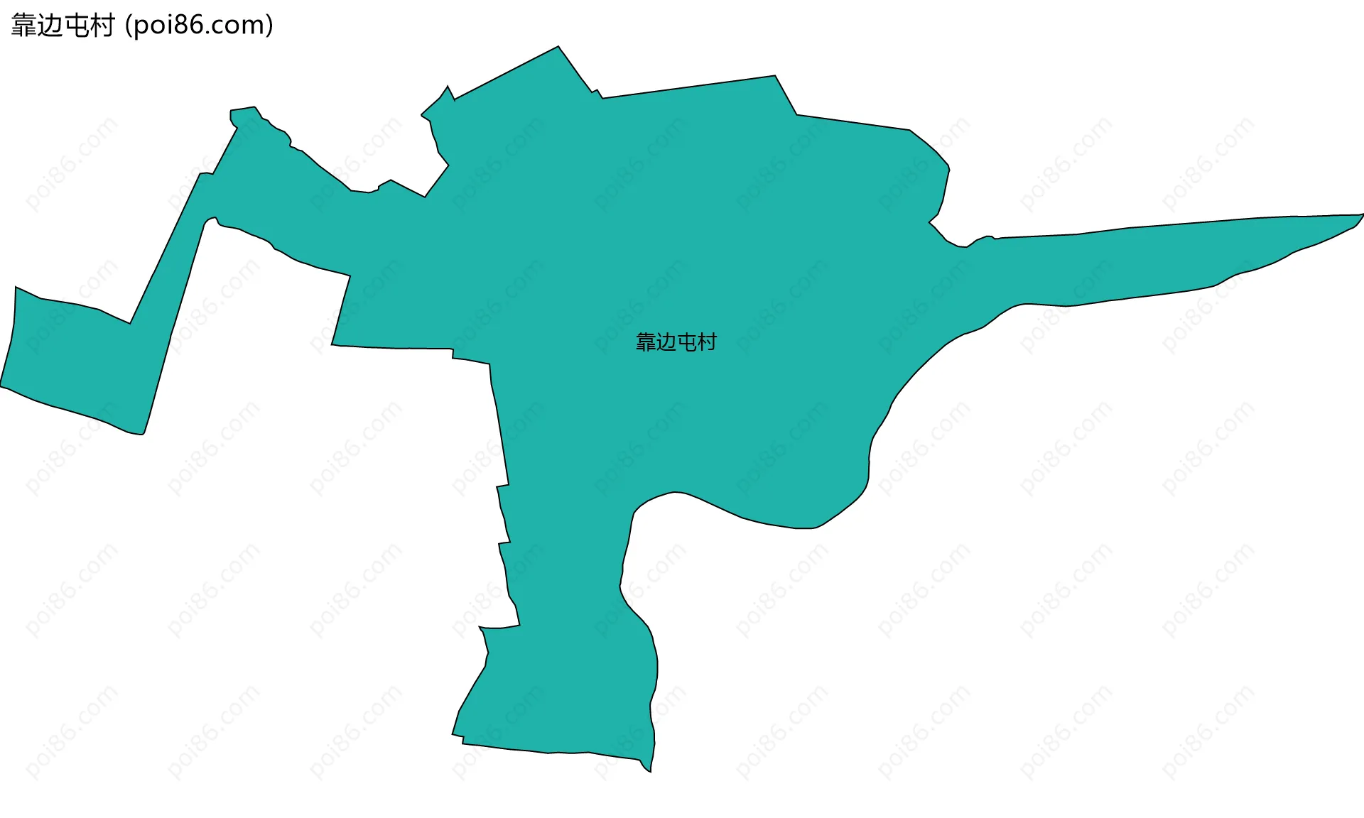 靠边屯村边界地图