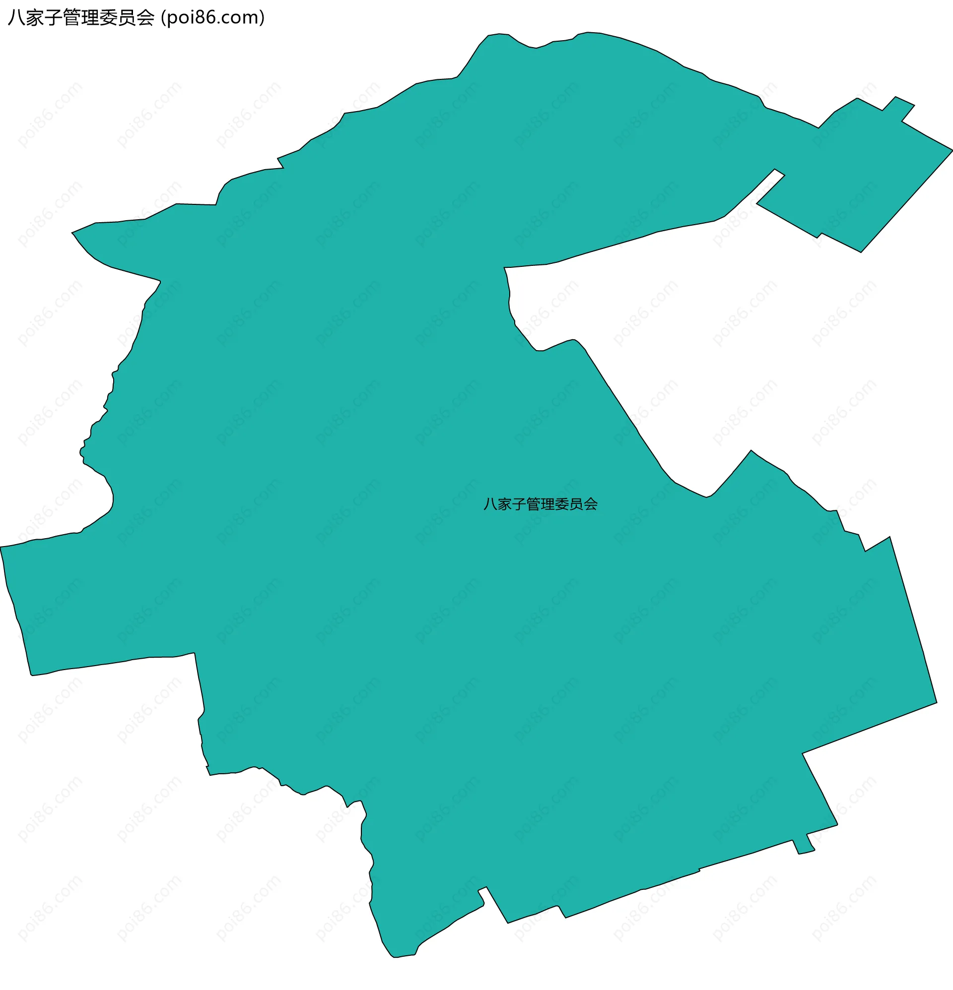 八家子管理委员会边界地图