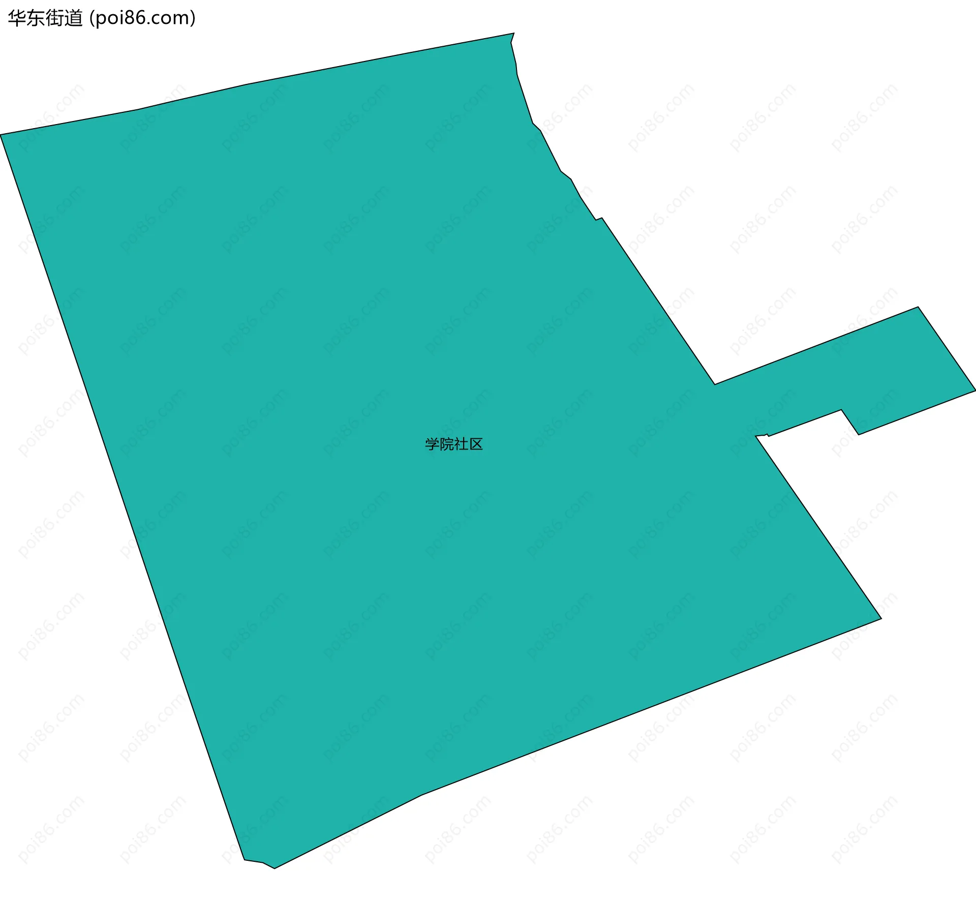 华东街道边界地图(五级行政区划)