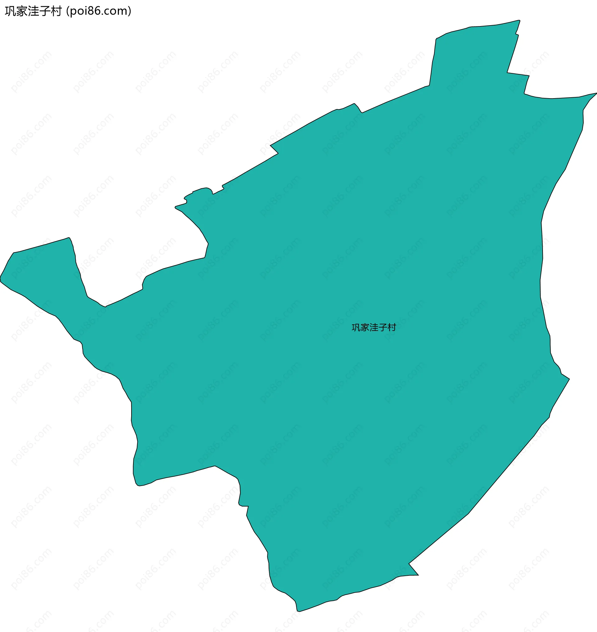 巩家洼子村边界地图