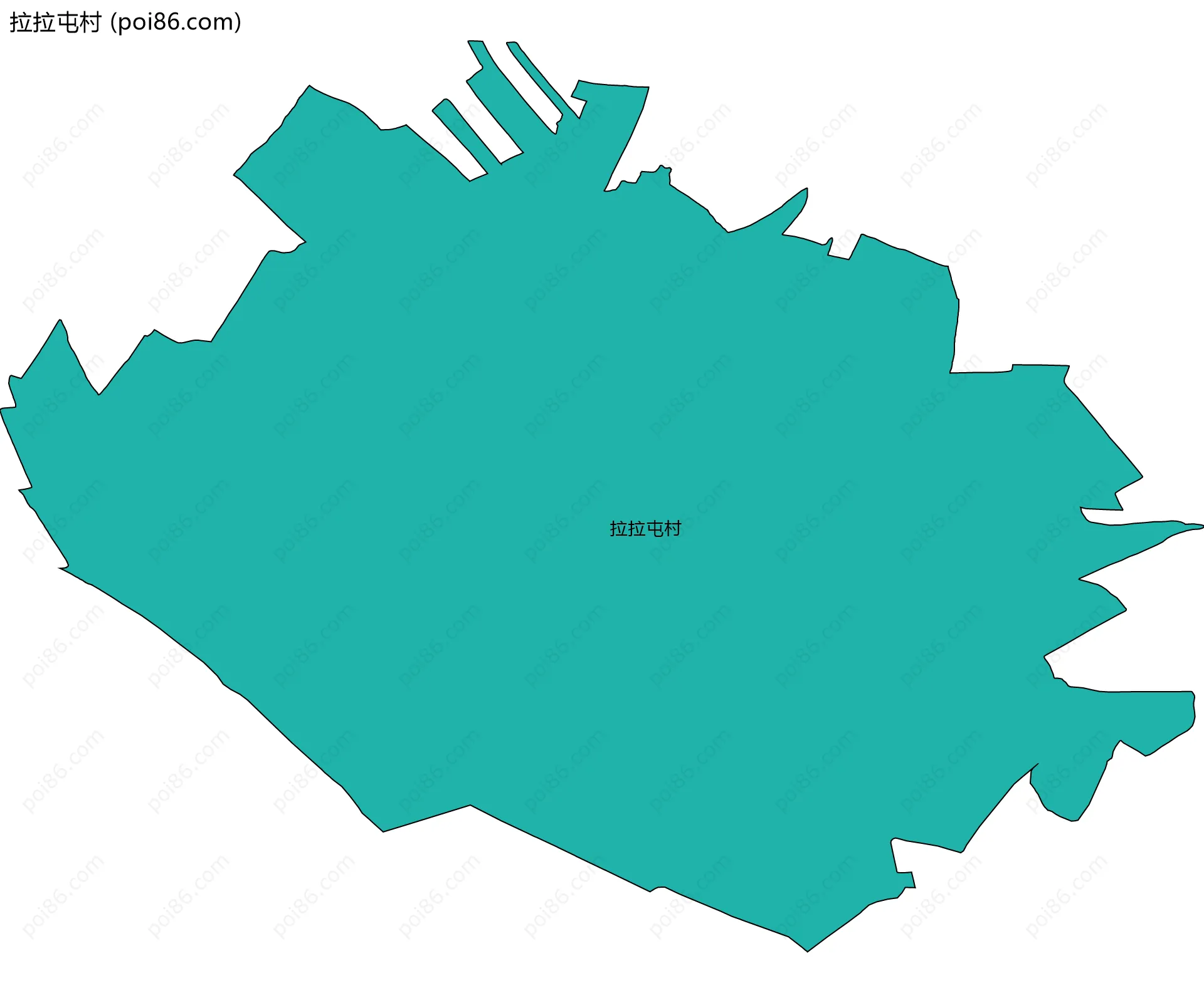 拉拉屯村边界地图