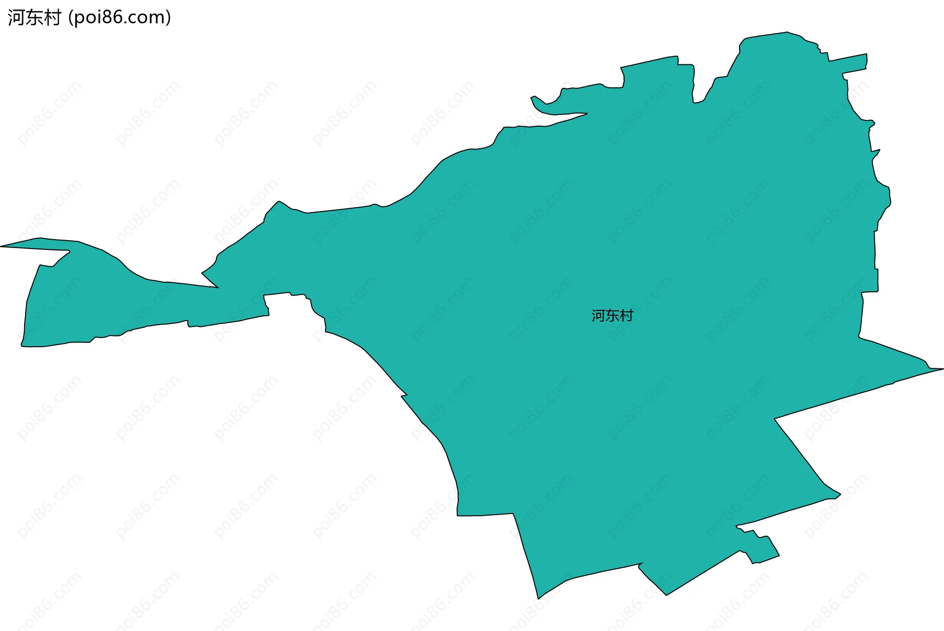 河东村边界地图