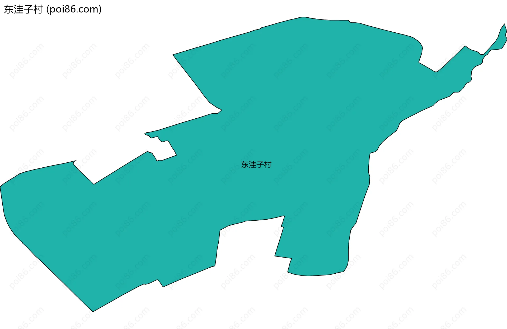 东洼子村边界地图