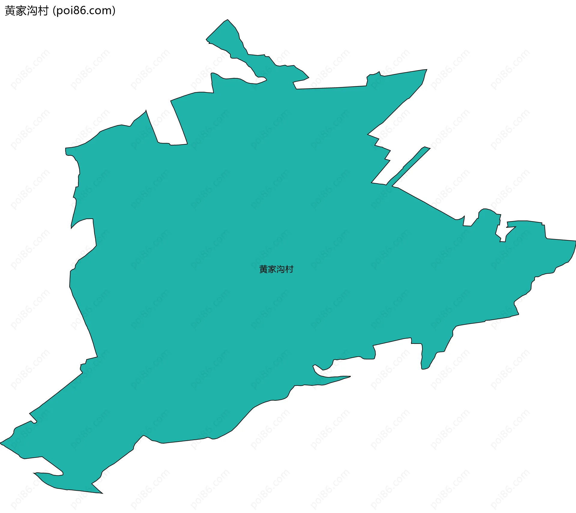 黄家沟村边界地图