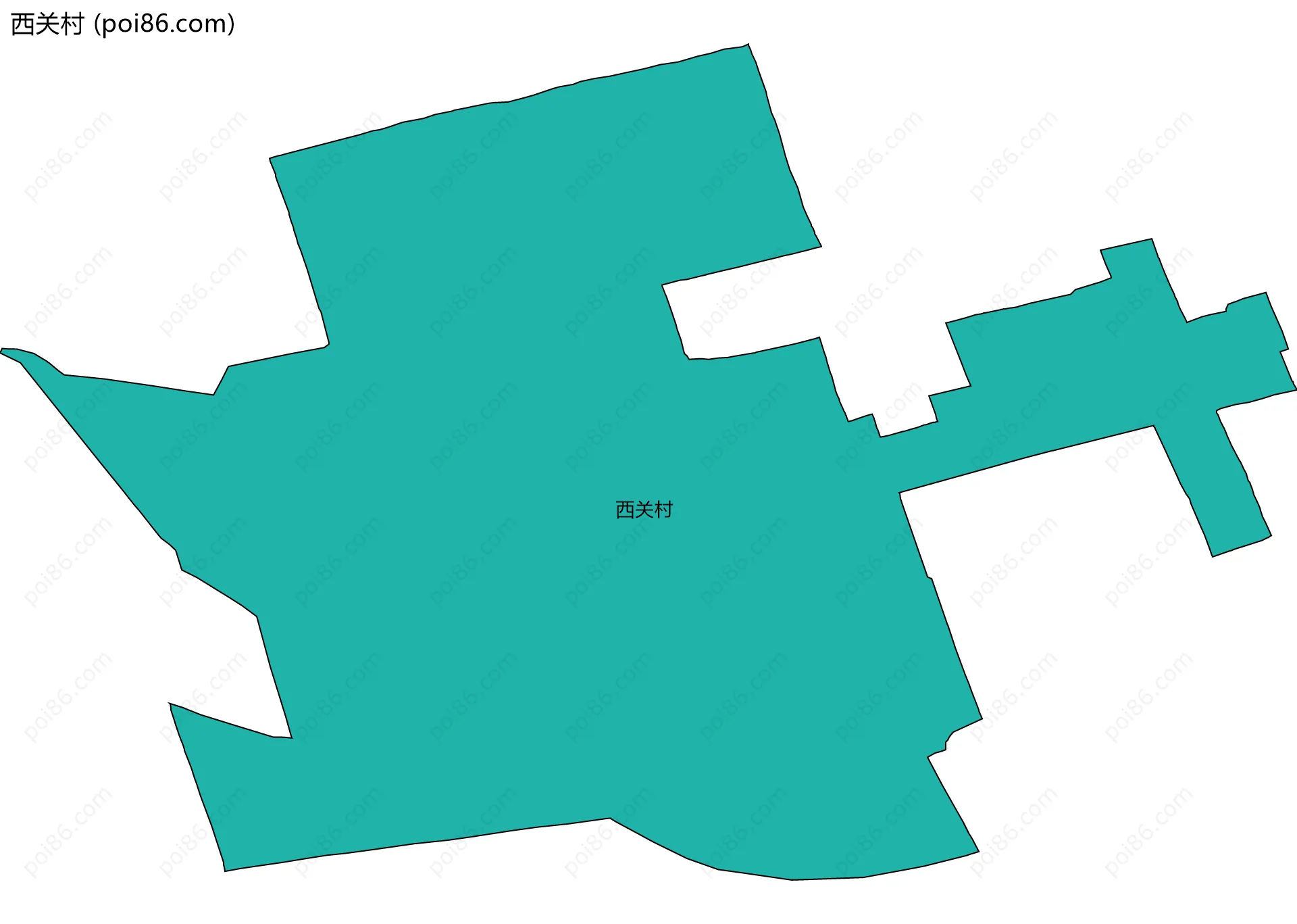西关村边界地图