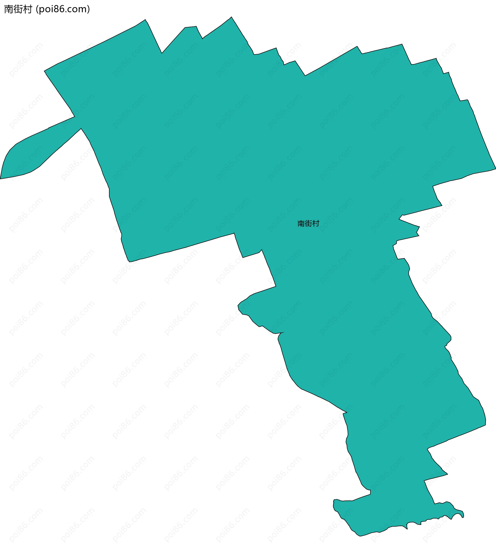 南街村边界地图