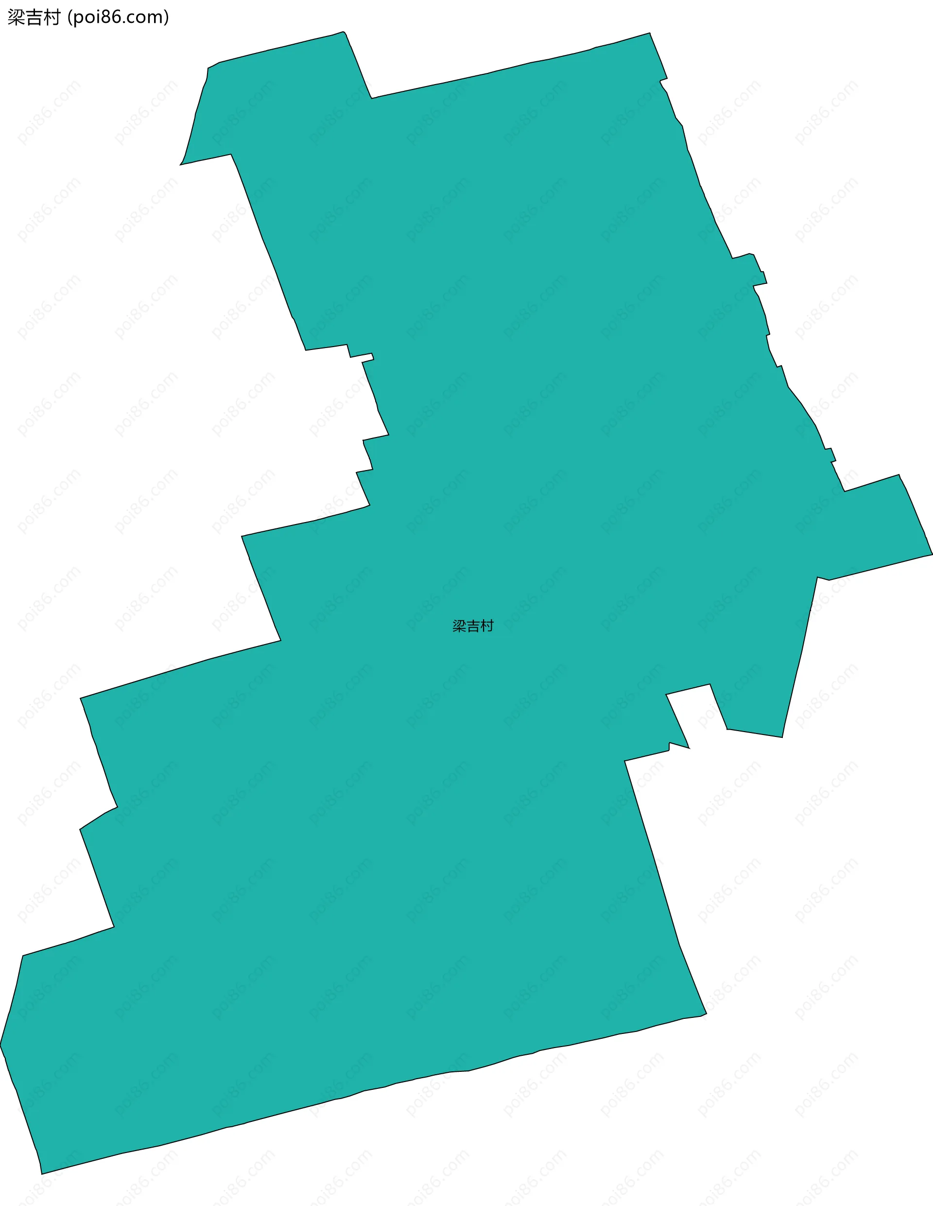 梁吉村边界地图