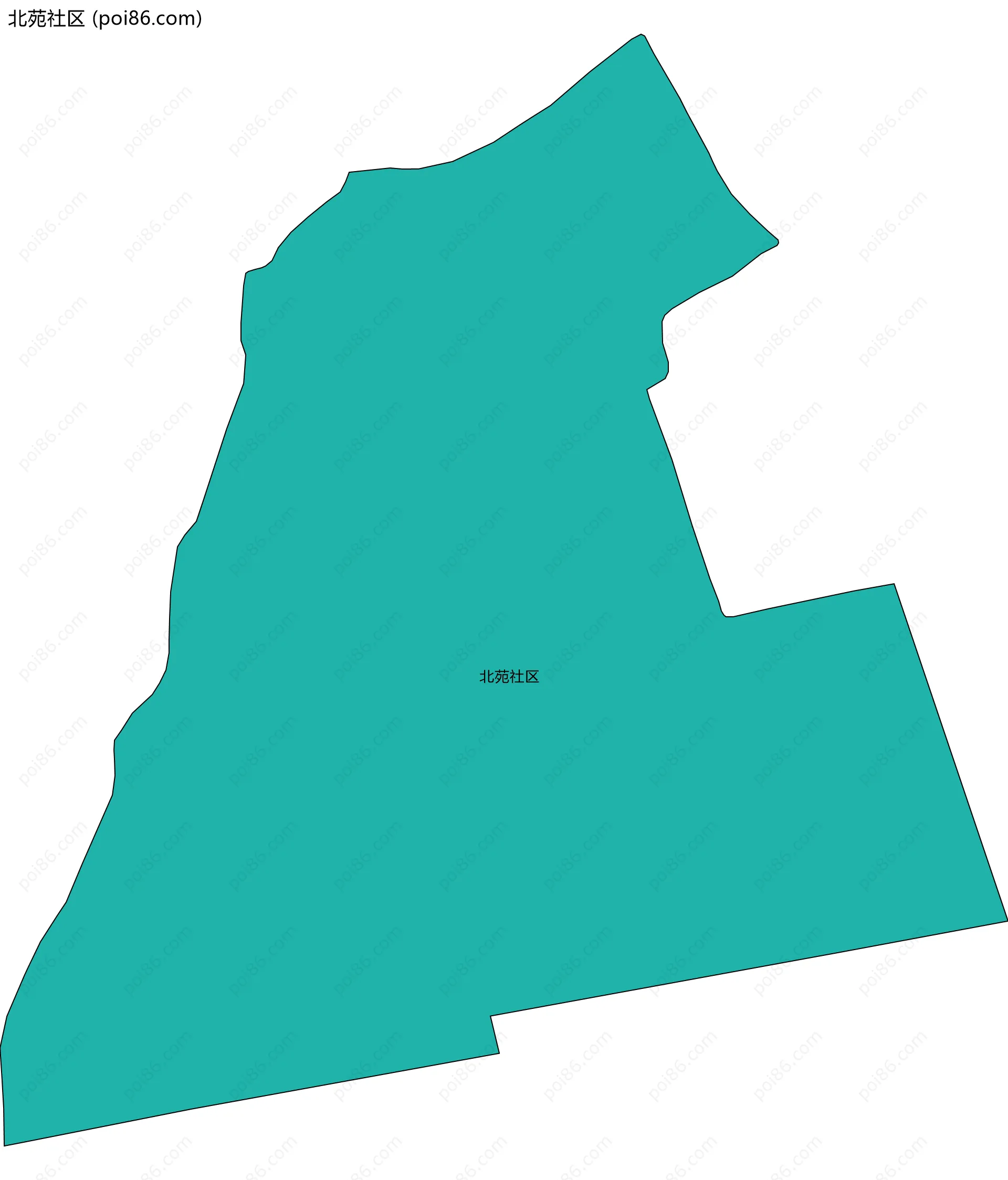 北苑社区边界地图