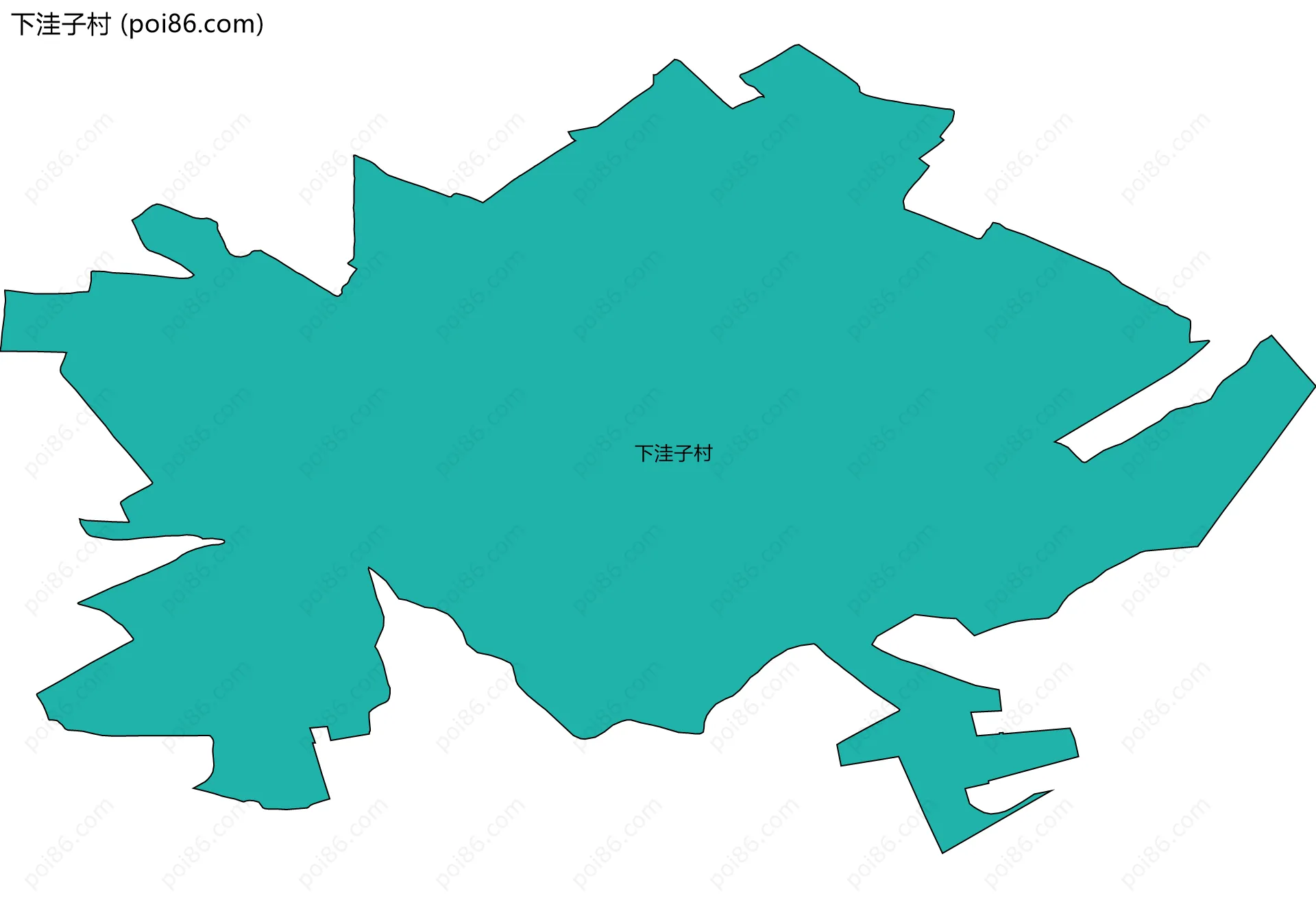 下洼子村边界地图