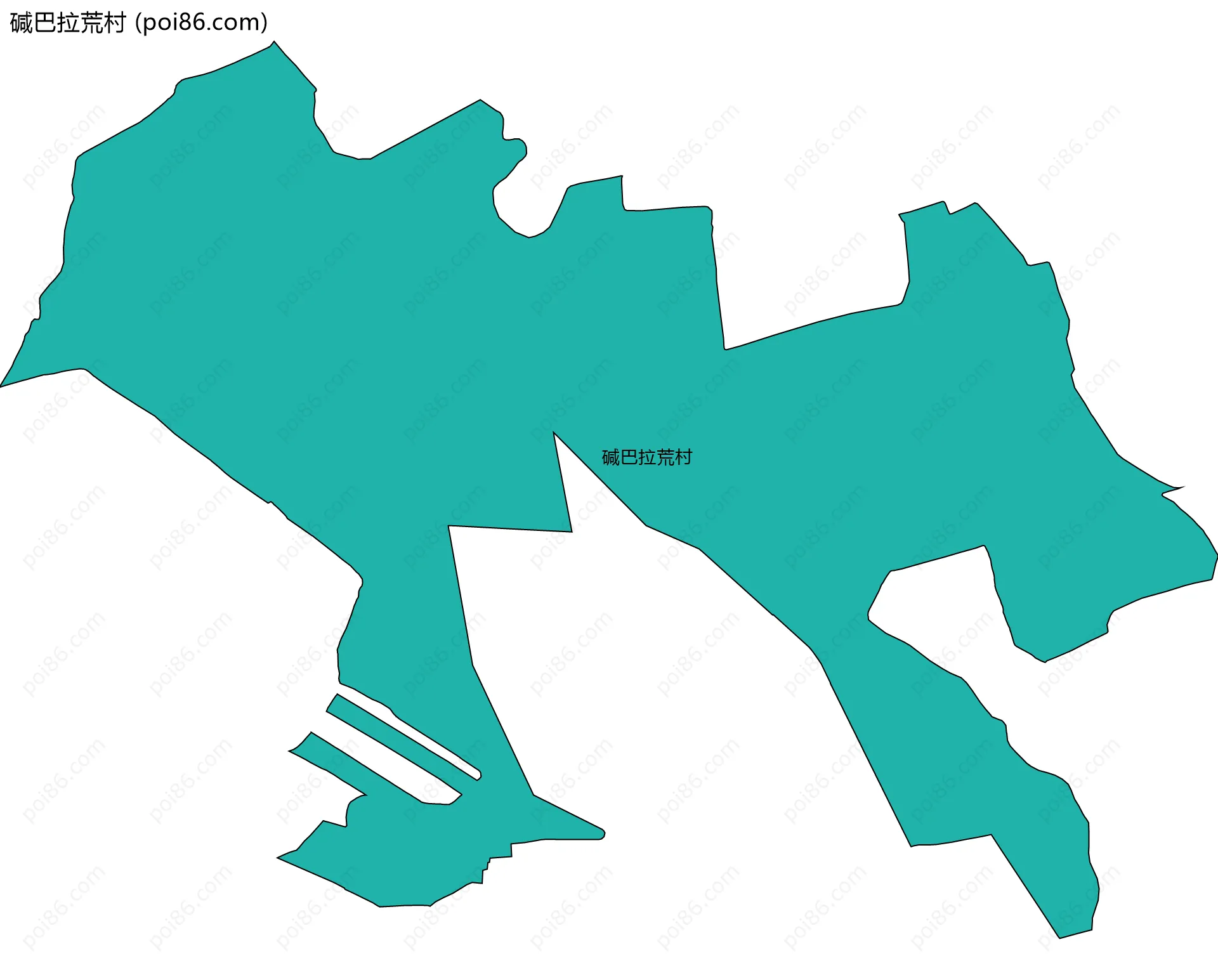 碱巴拉荒村边界地图