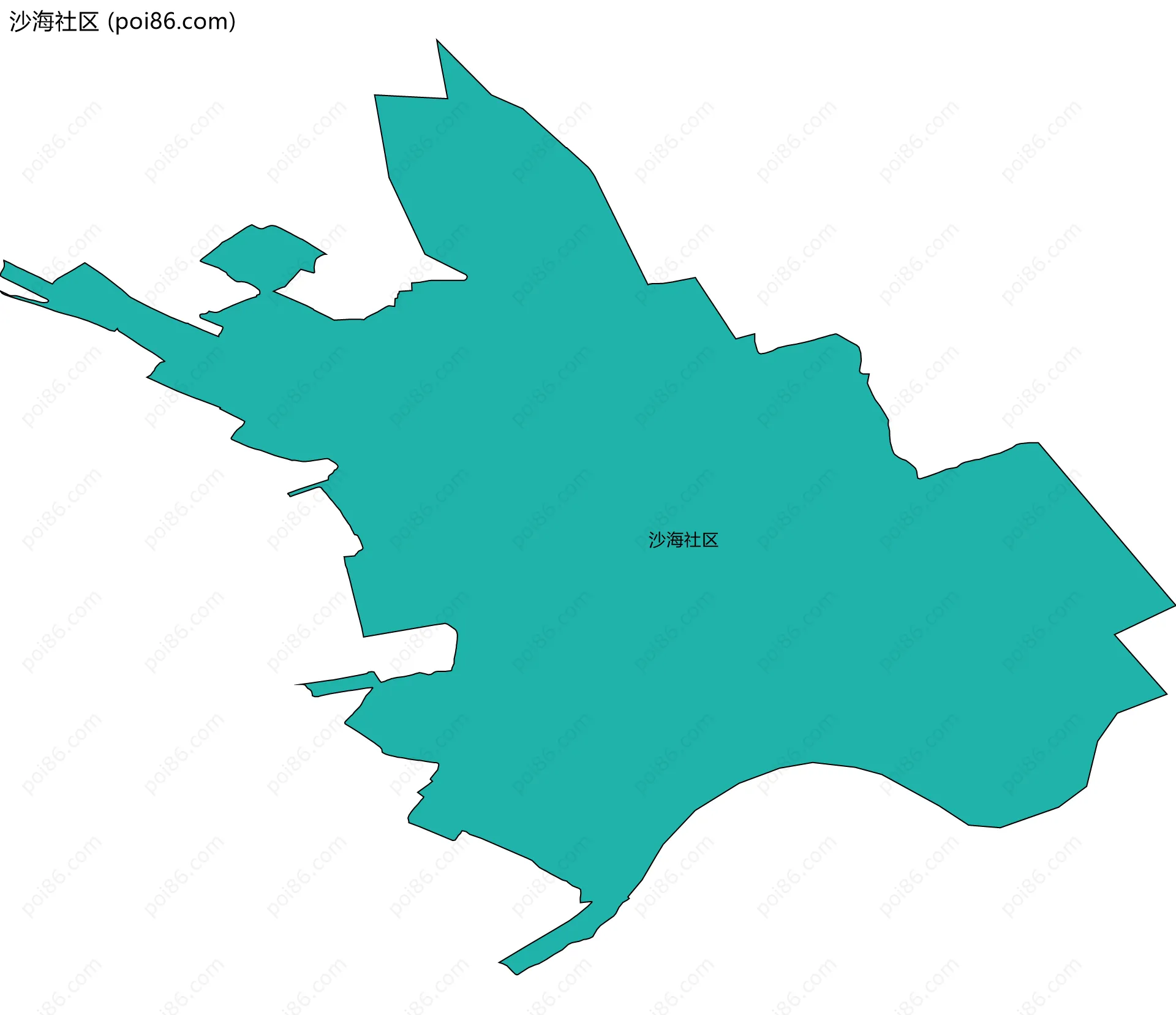 沙海社区边界地图