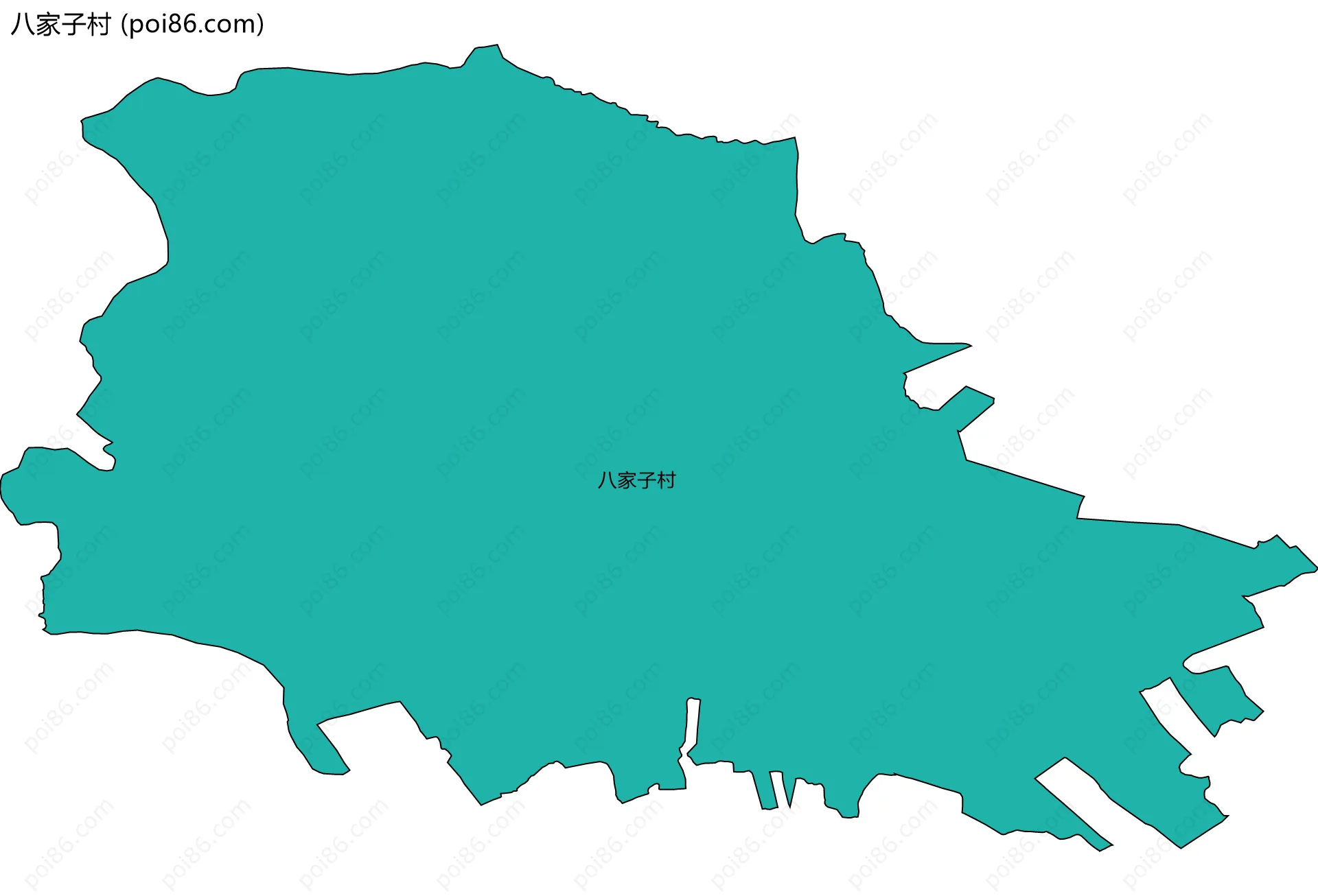 八家子村边界地图