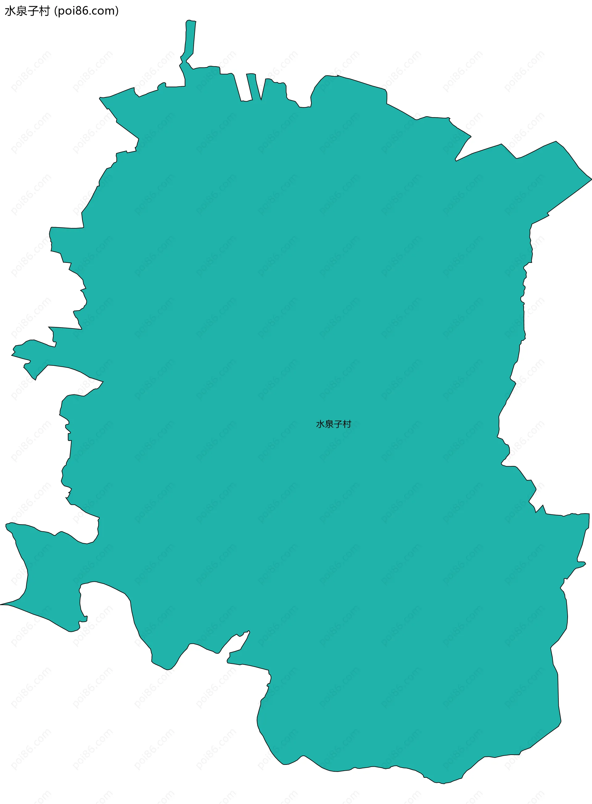 水泉子村边界地图