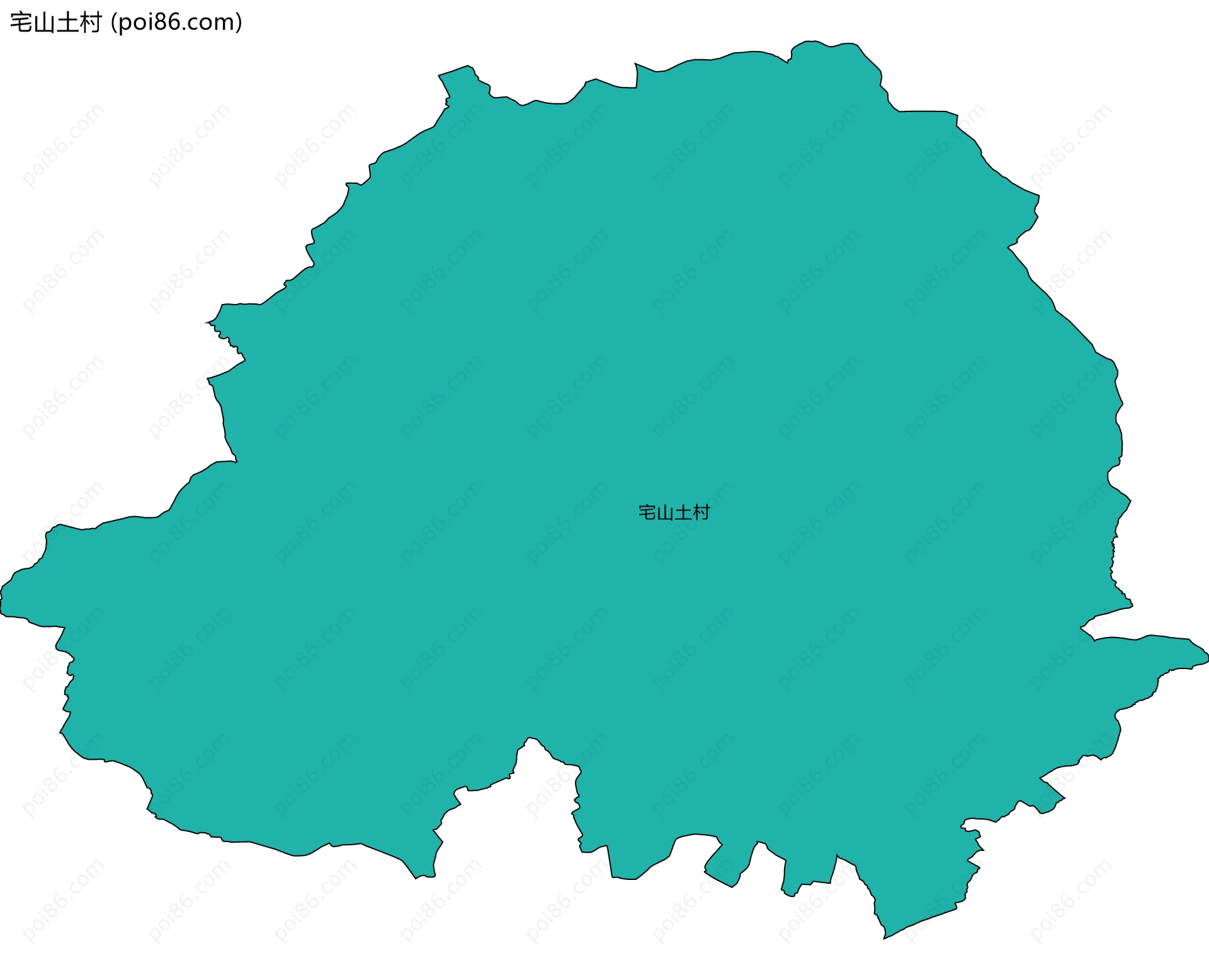 宅山土村边界地图