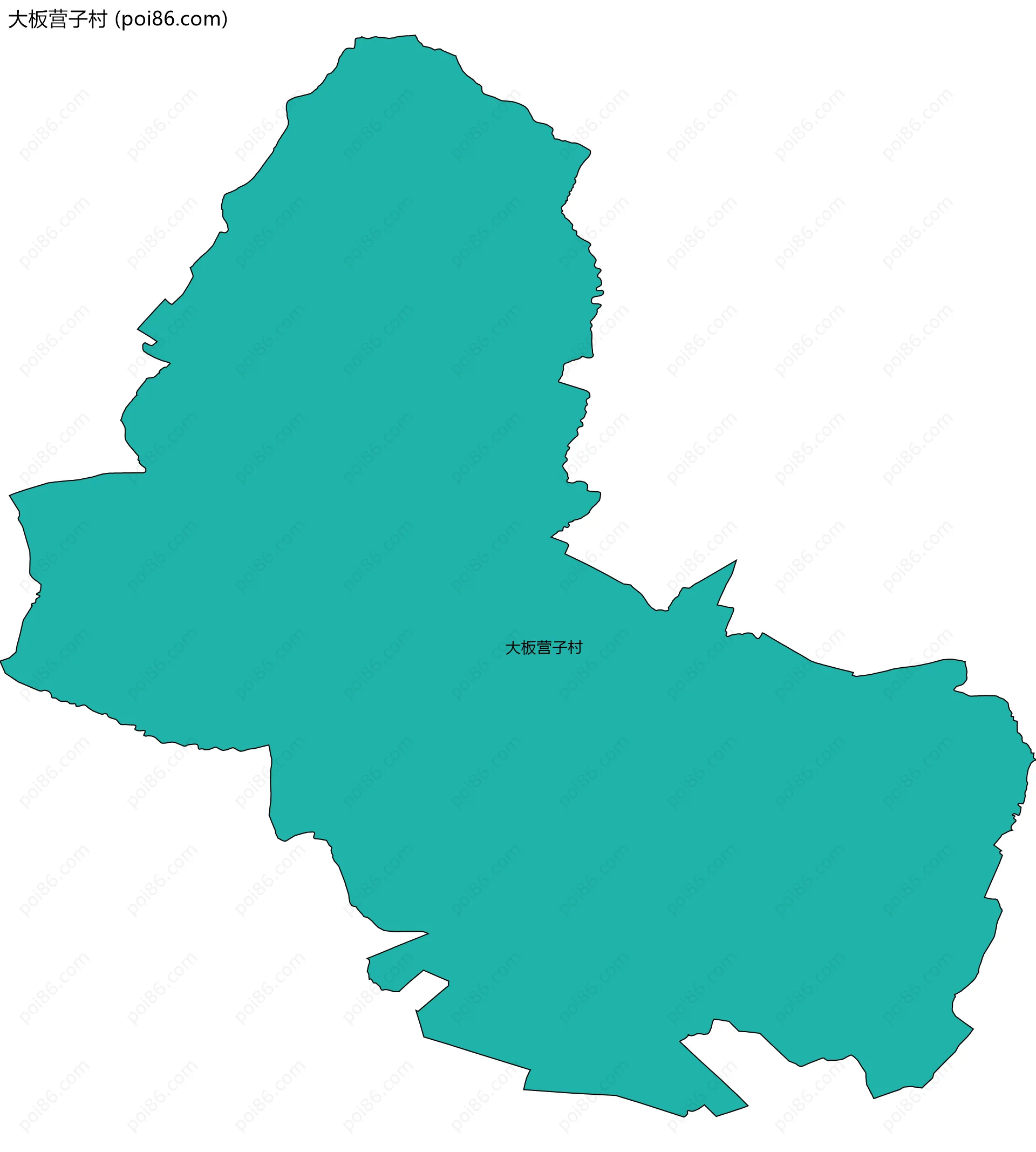 大板营子村边界地图