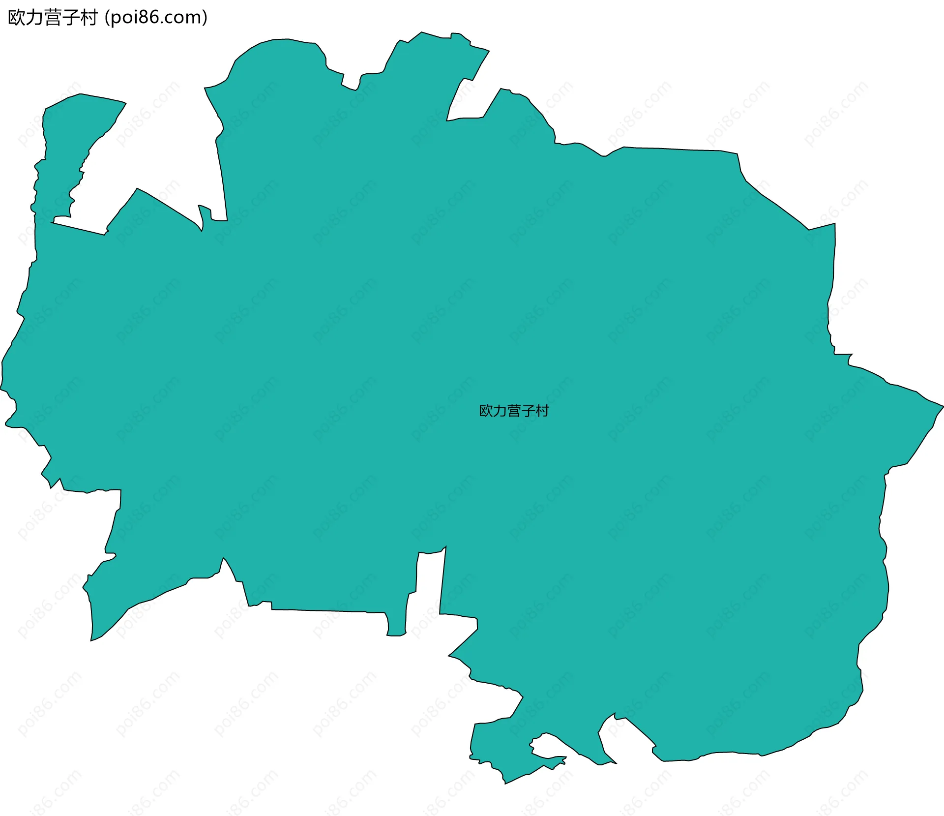欧力营子村边界地图