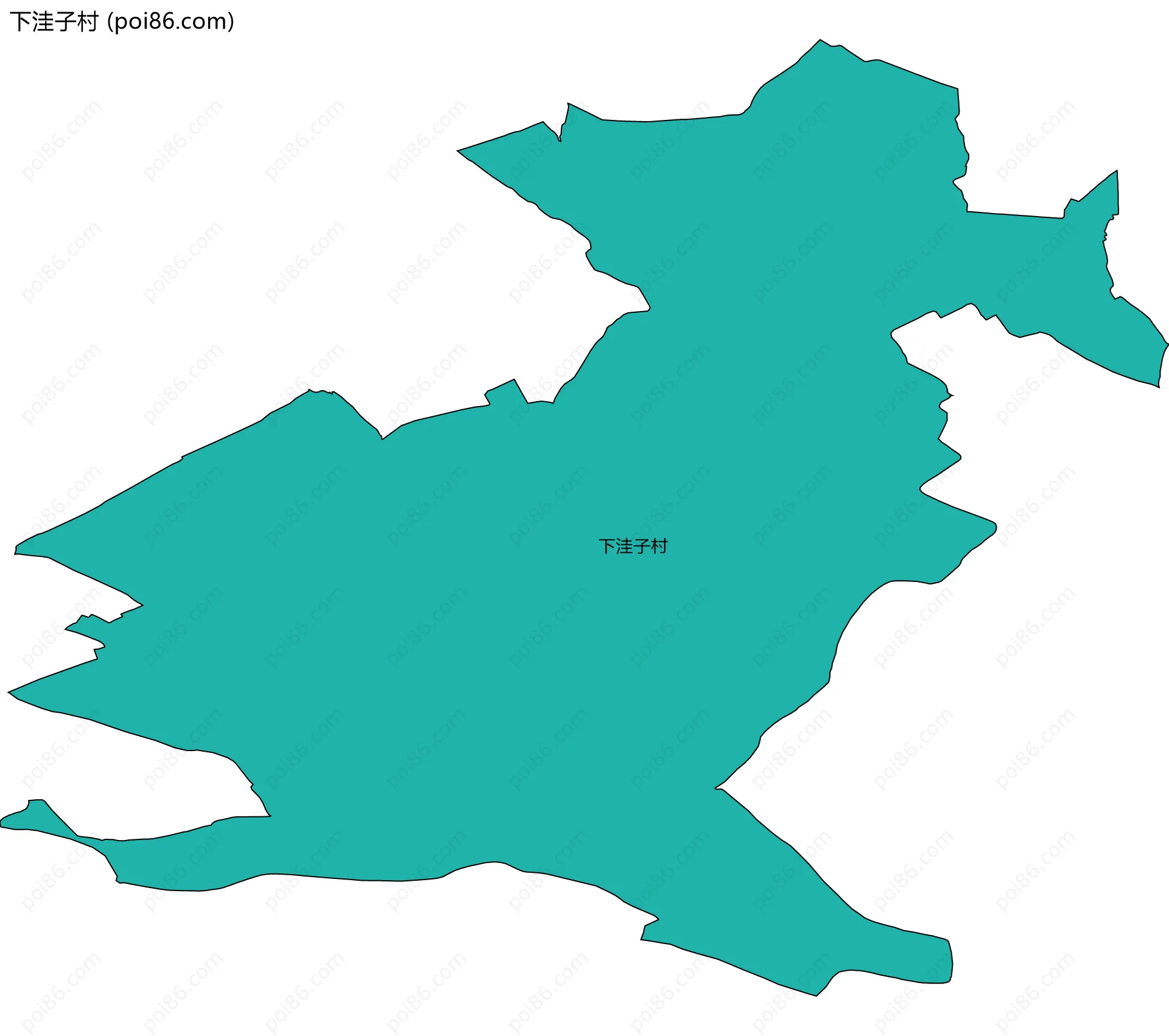 下洼子村边界地图