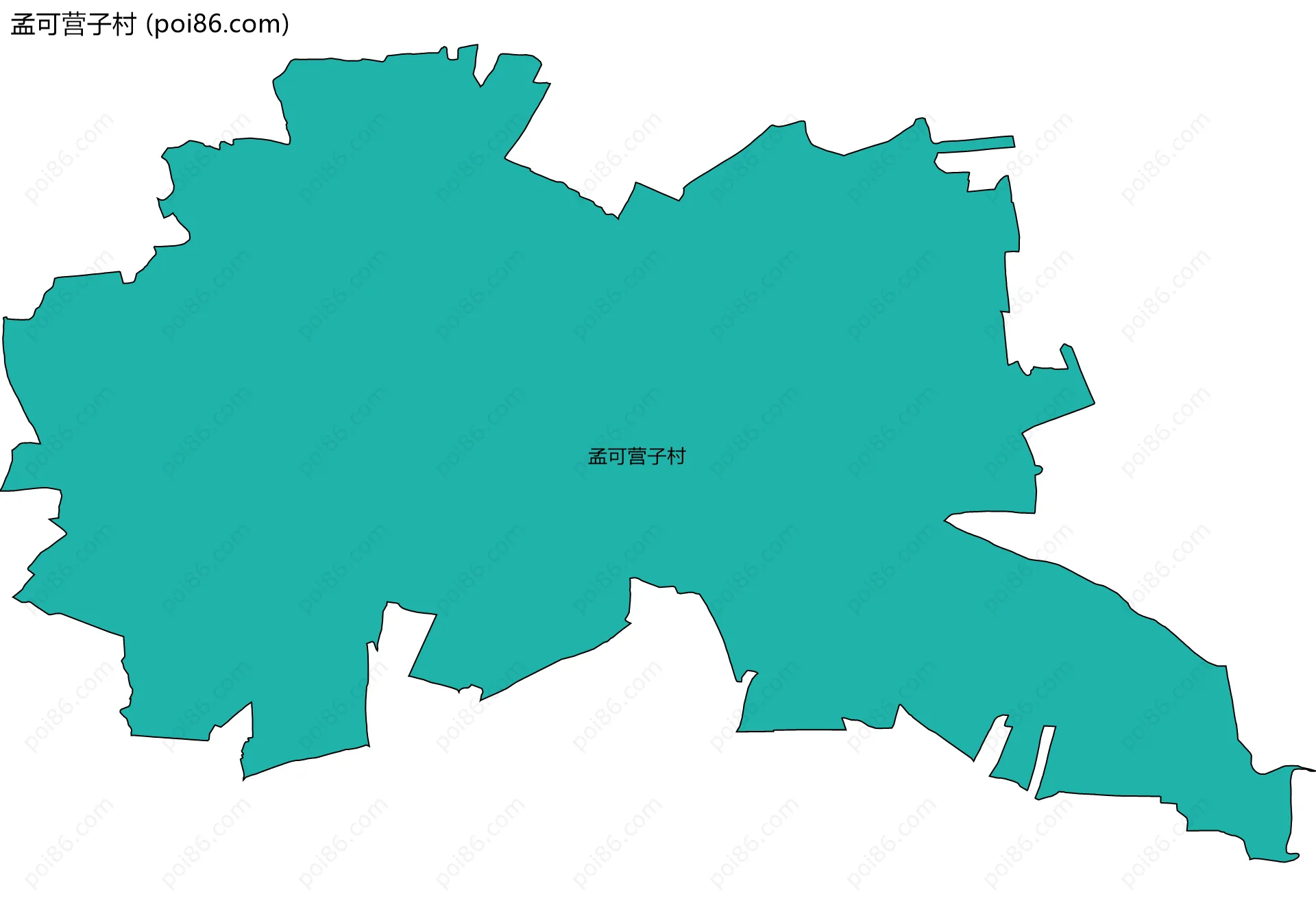 孟可营子村边界地图