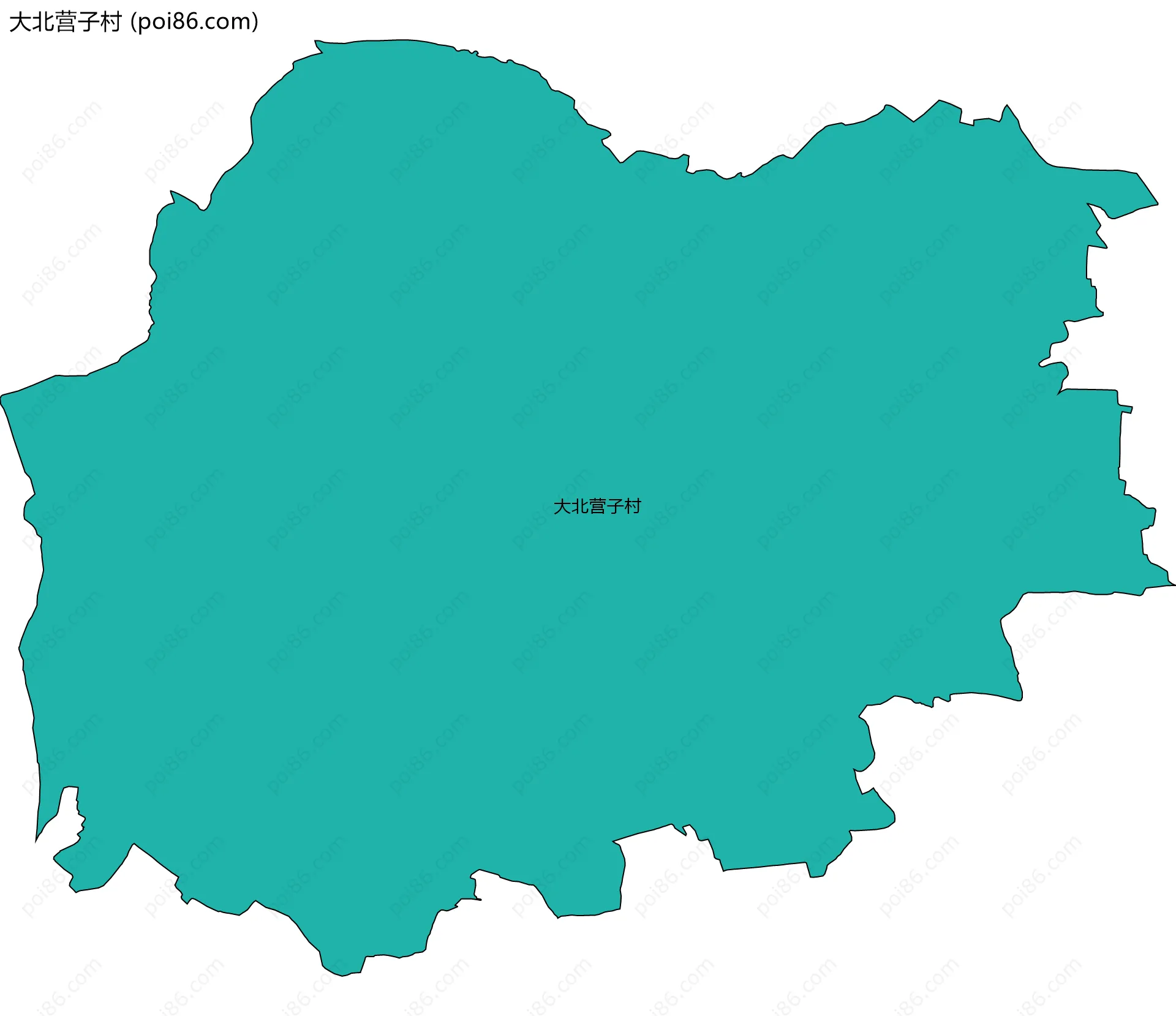 大北营子村边界地图