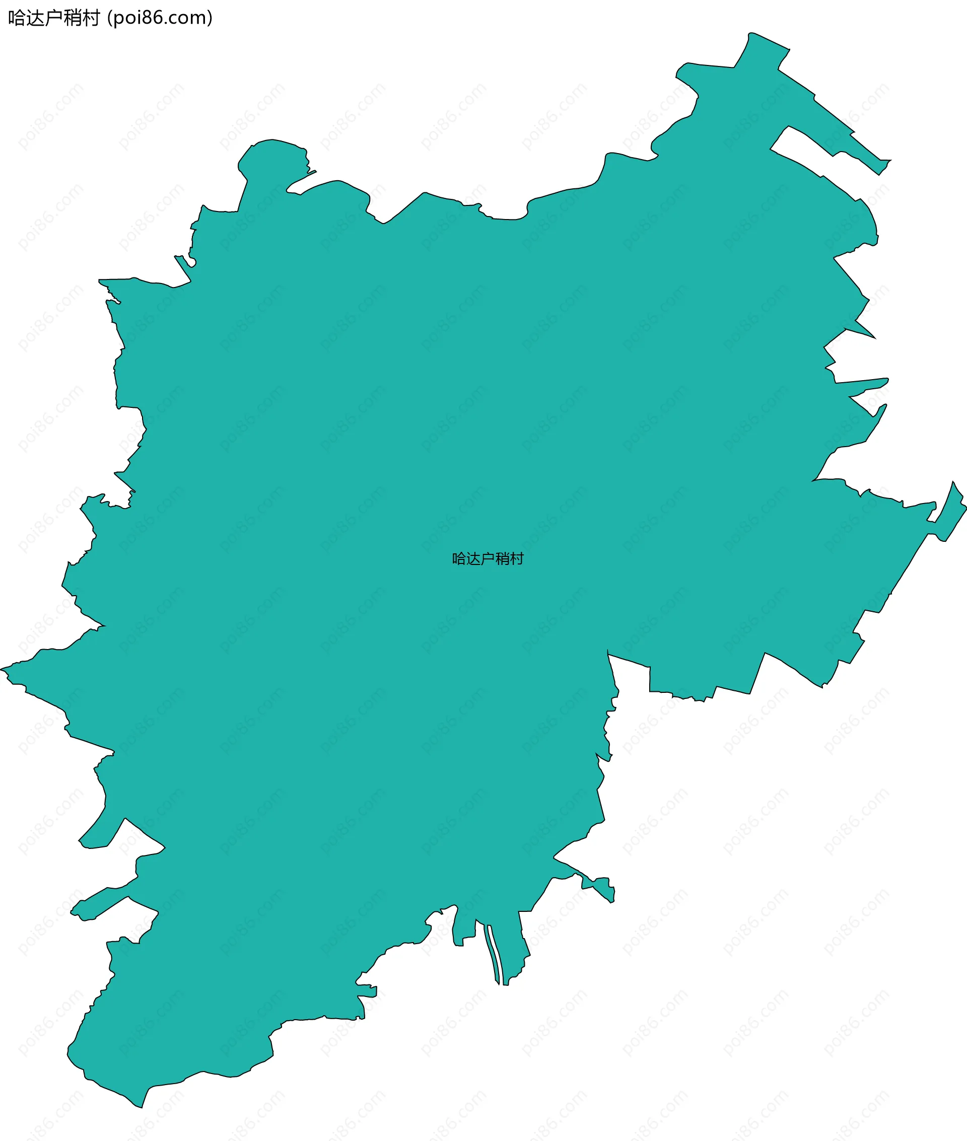 哈达户稍村边界地图