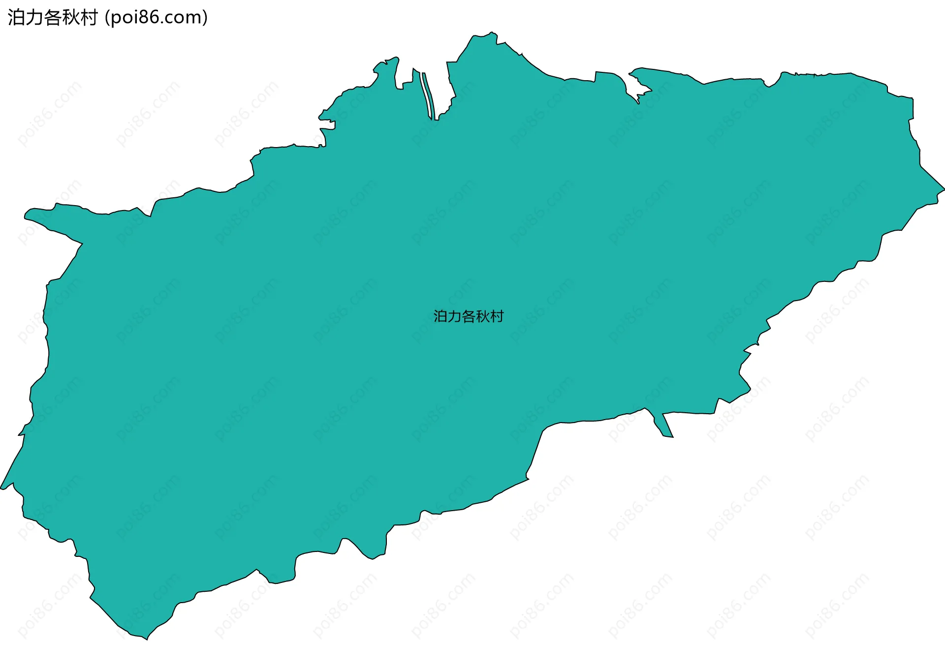 泊力各秋村边界地图
