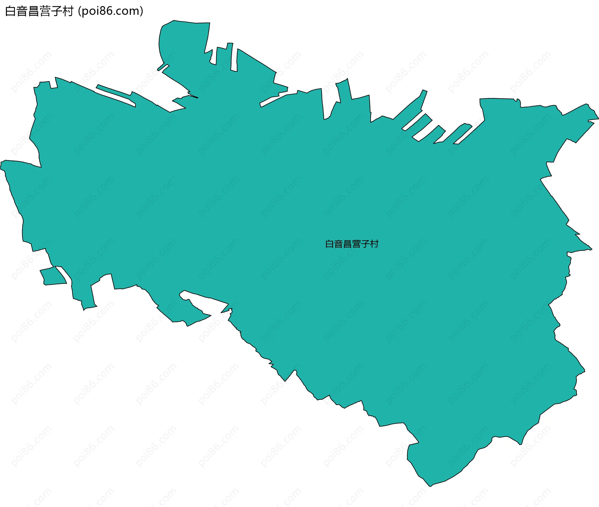 白音昌营子村边界地图